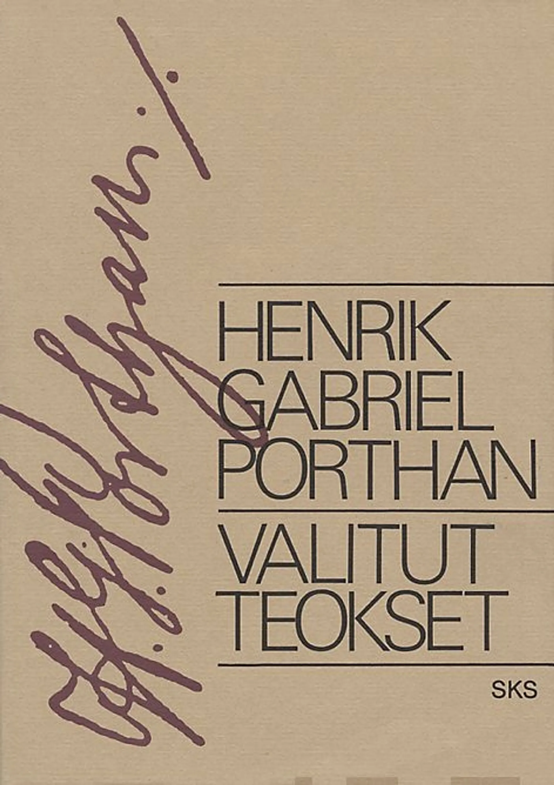 Porthan, Valitut teokset