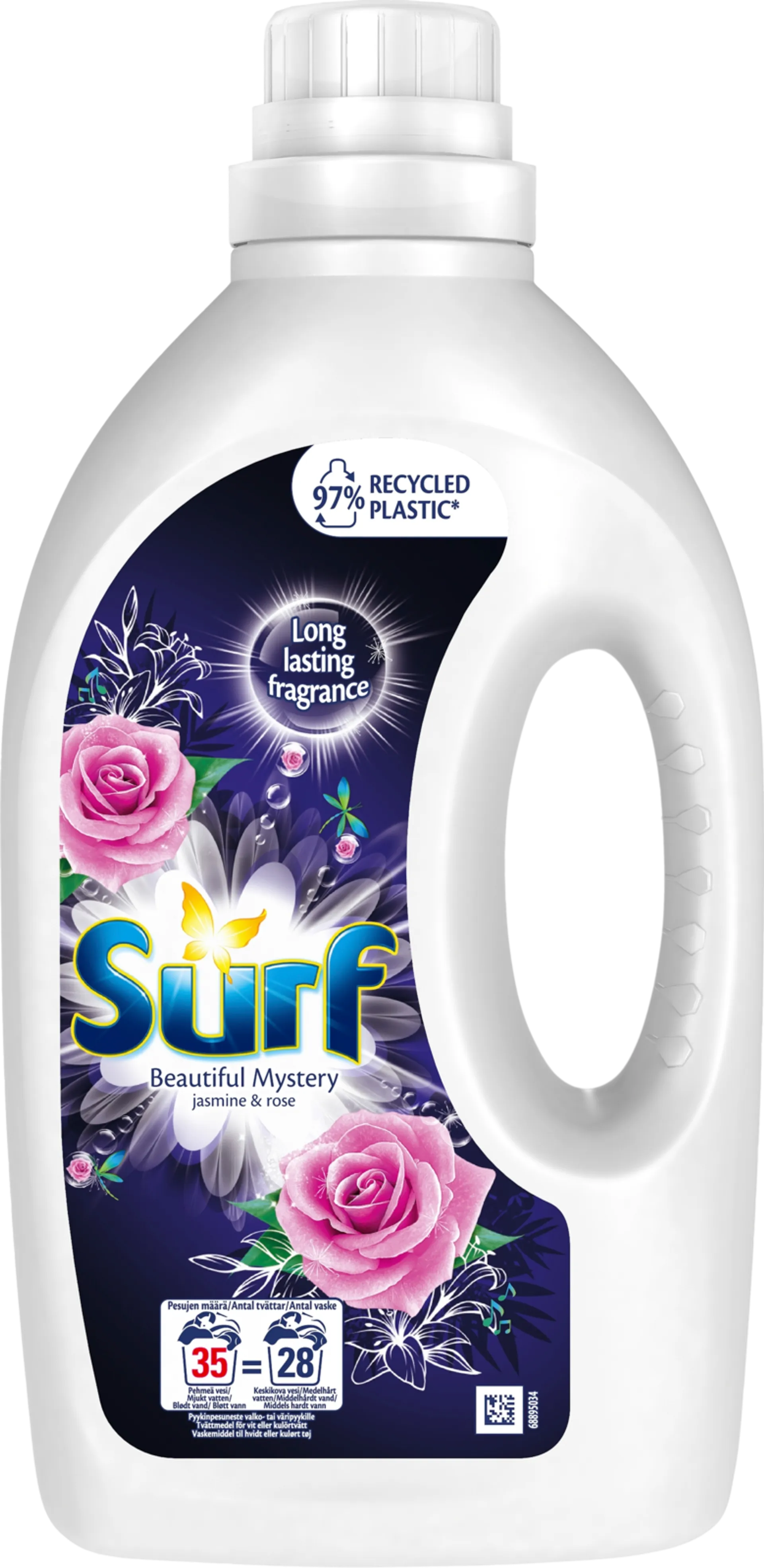 Surf Beautiful Mystery Pyykinpesuaine Kirjo- ja valkopyykille 1400 ml 35 pesua