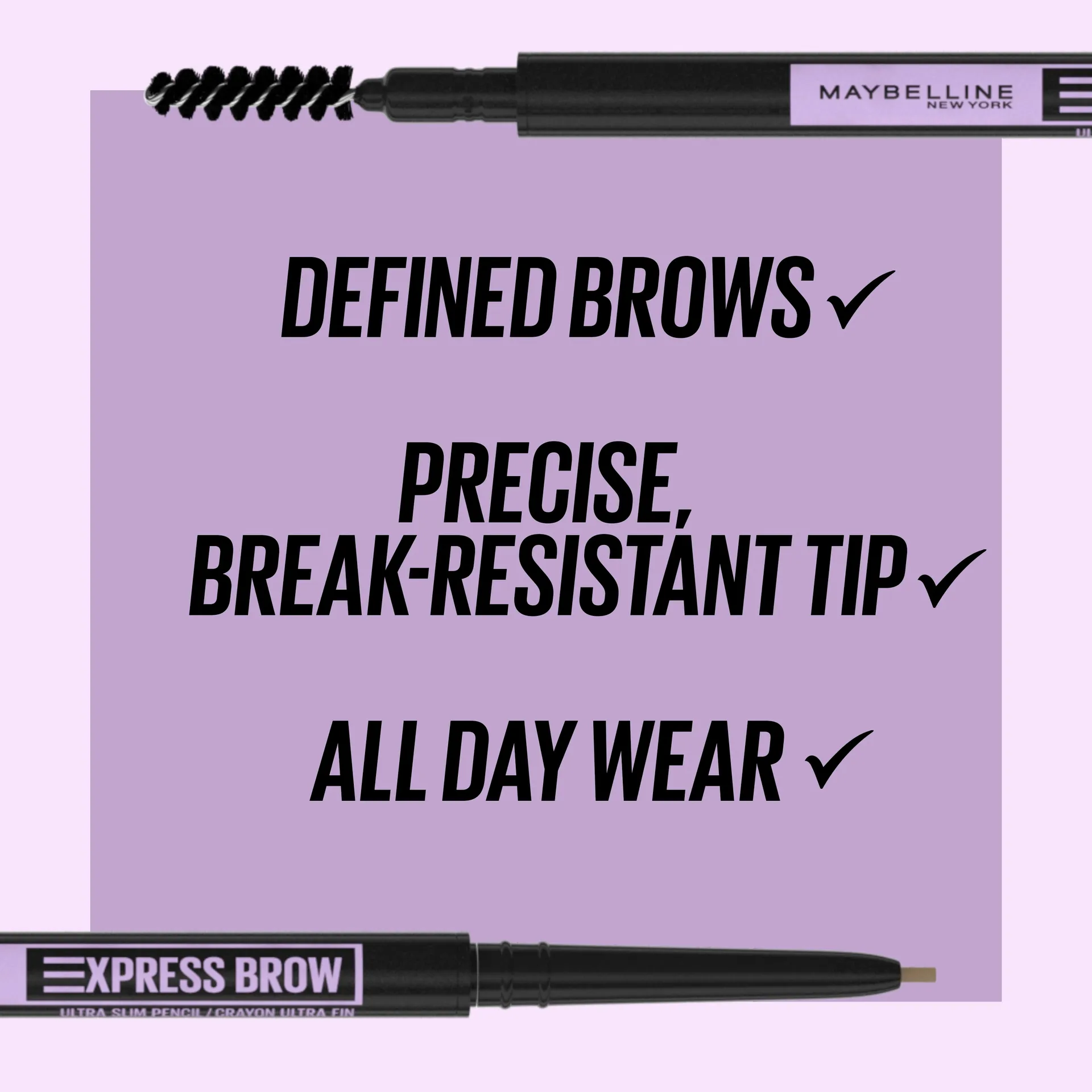 Maybelline New York Express Brow Ultra Slim 04 Medium brown  -kulmakynä 0,84g - 4