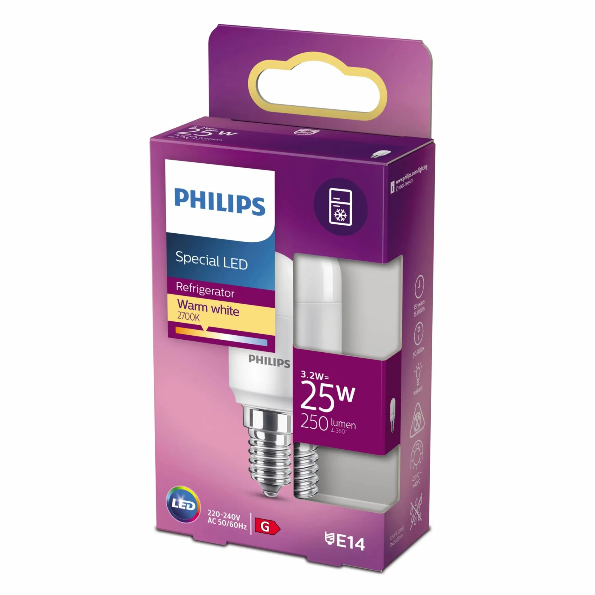 Philips LED Kynttilälamppu E14 25W T25 WW FR ND - 2