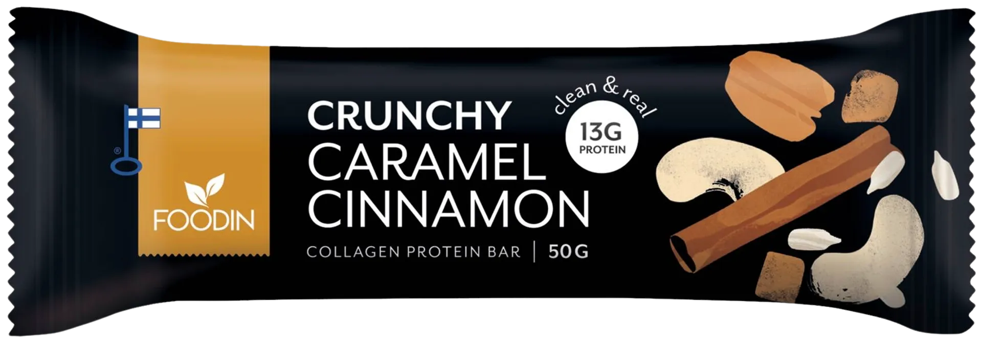 Foodin Collagen protein bar Caramel Cinnamon 50g
