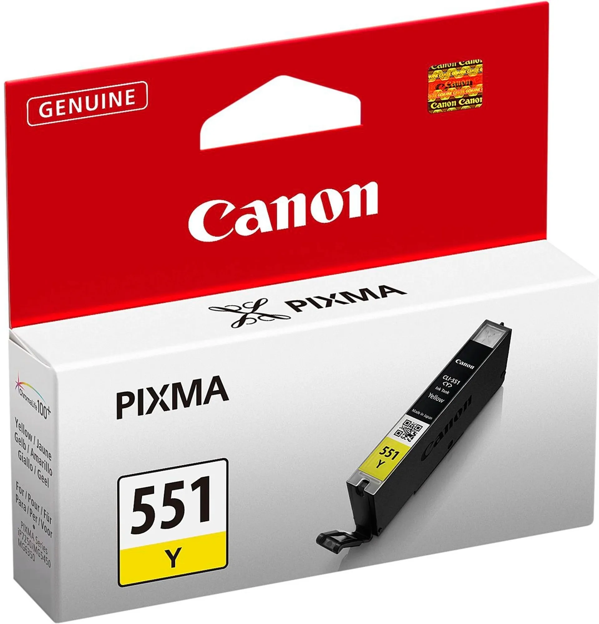 Canon CLI-551Y mustepatruuna keltainen