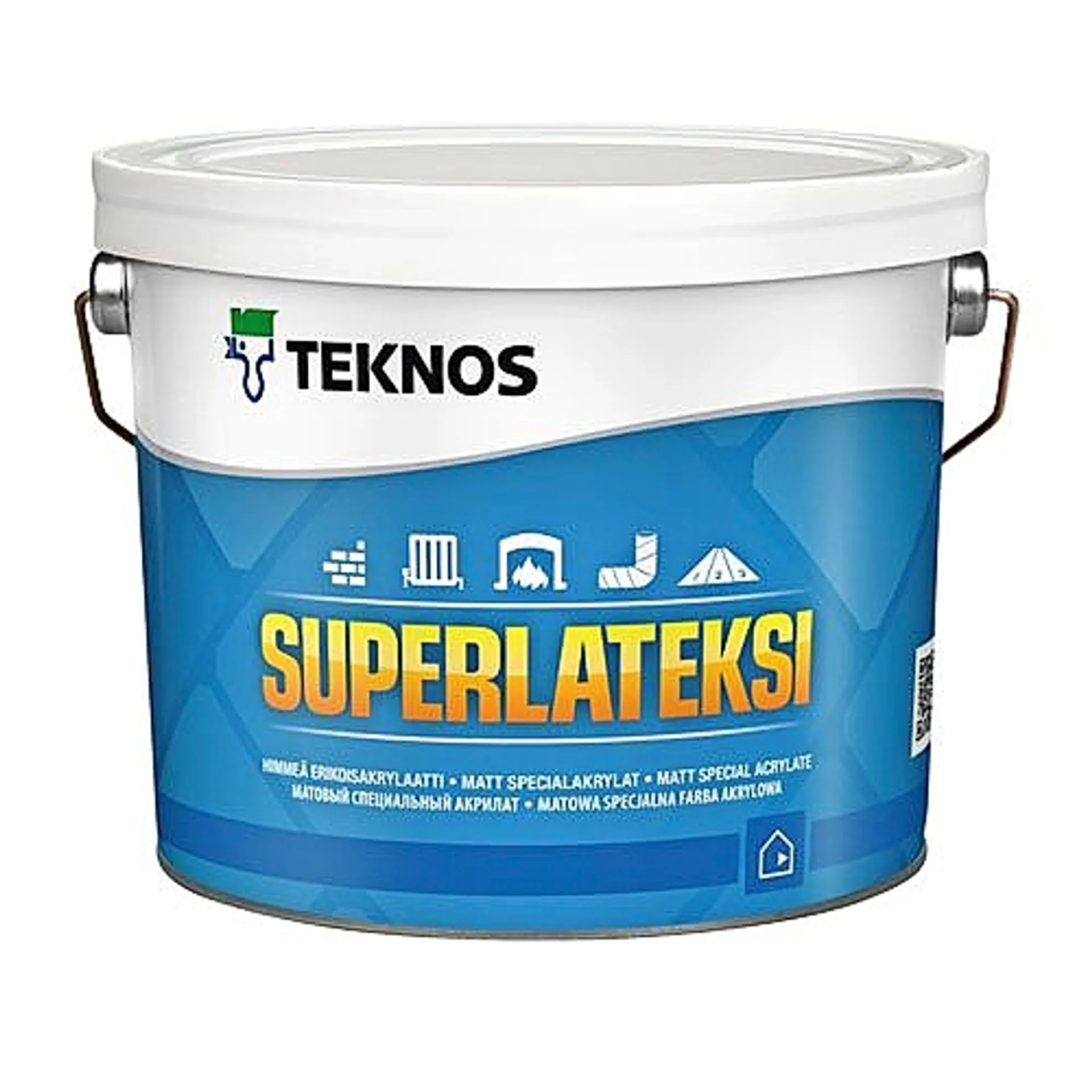 Teknos sisämaali Superlateksi 2,7 l PM1 valkoinen sävytettävissä himmeä