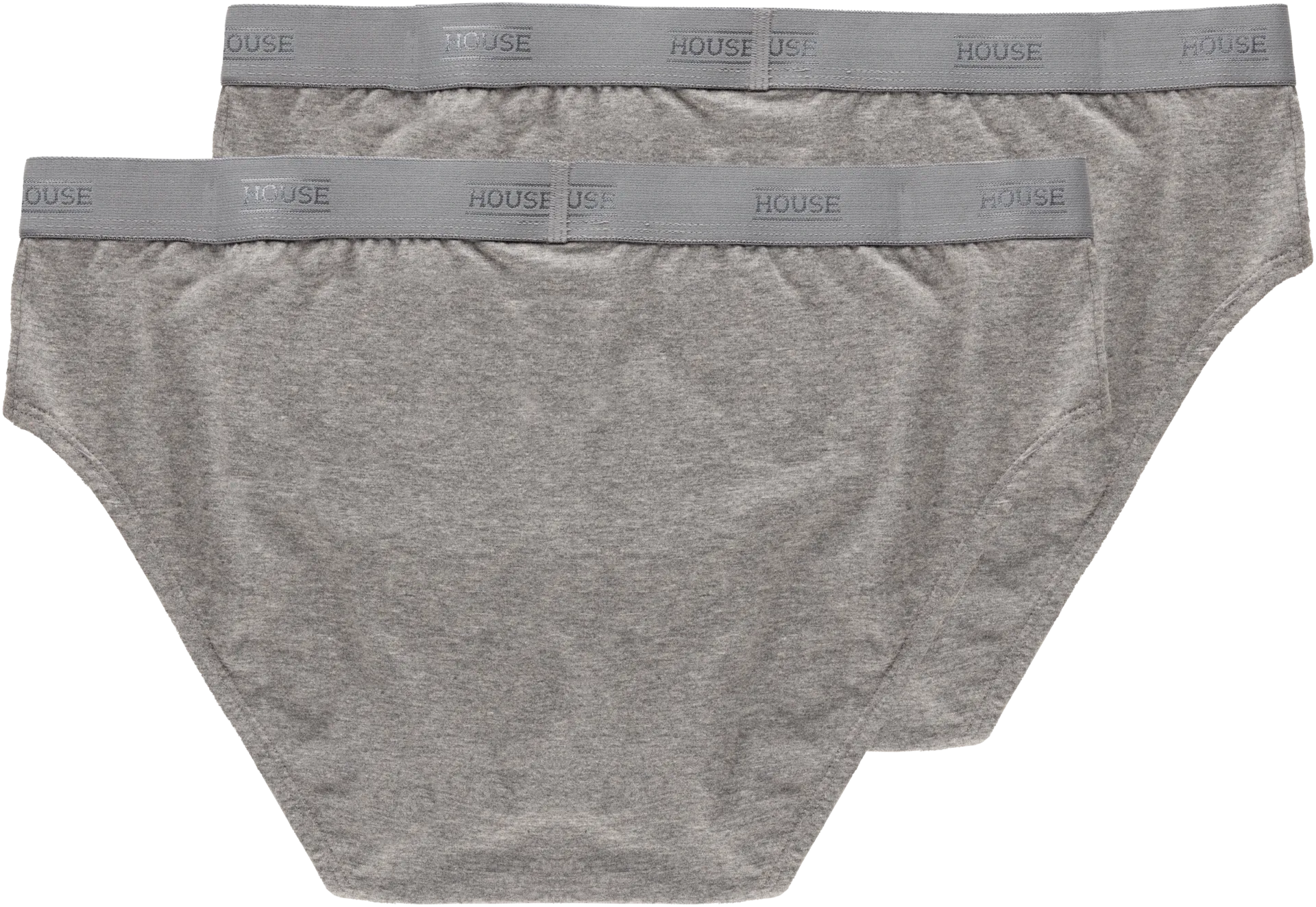 House miesten brief-alushousut 2-pack - Mel. grey - 2