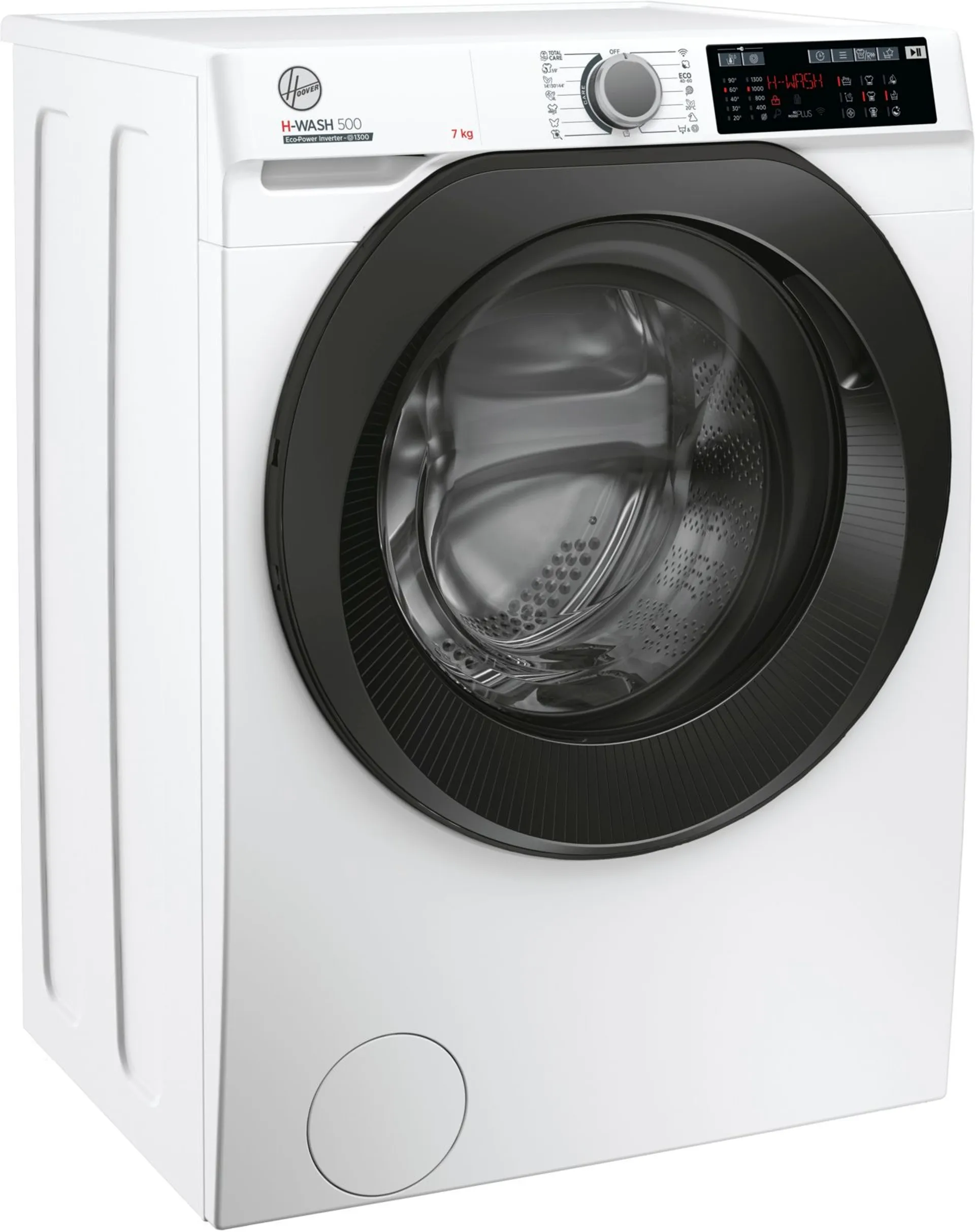 Hoover edestä täytettävä pyykinpesukone 7kg H-Wash 500 Slim HW4 37XMBB-1-S valkoinen - 3