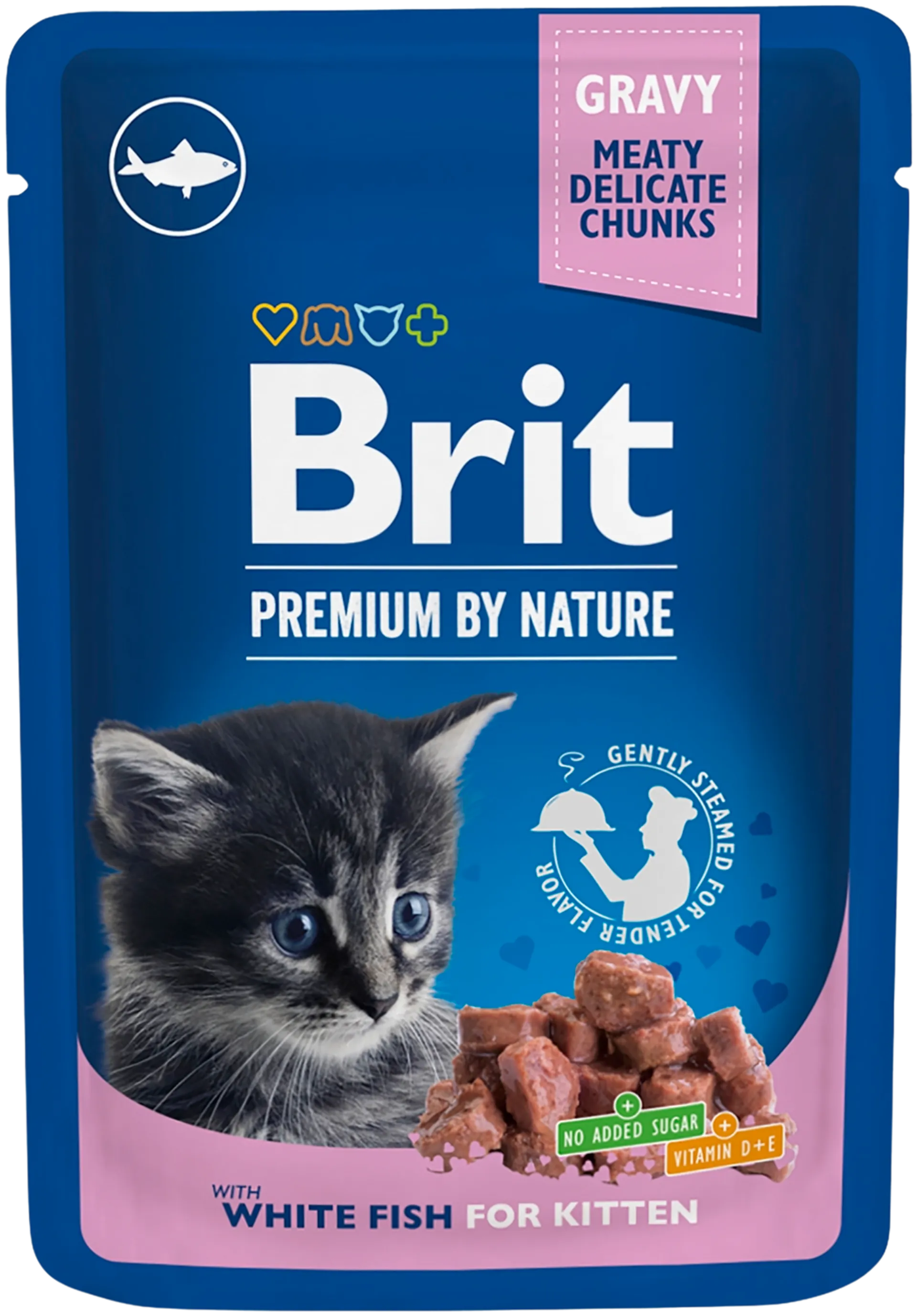 Brit Premium by Nature Valkoinen kala kastikkeessa kissanpennuille 100 g