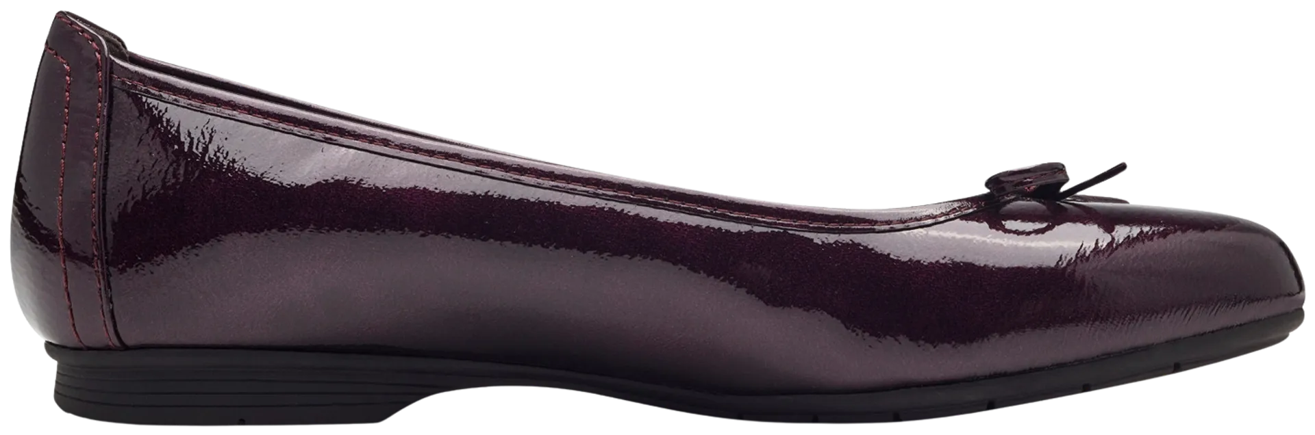 Jana naisten ballerinakenkä 22163 - Dk Purple Pat. - 2