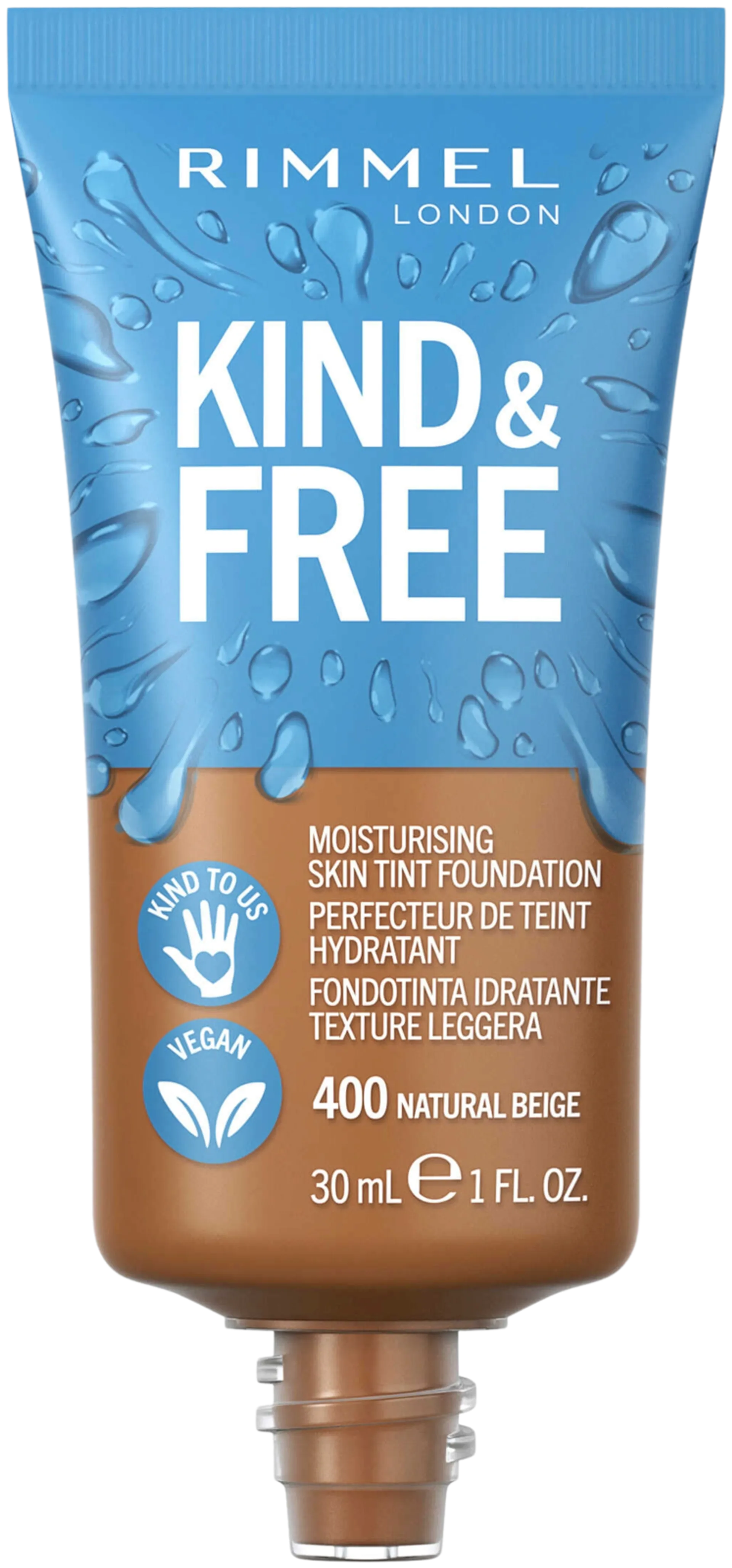 Rimmel Kind & Free Skin Tint Foundation 30 ml, 400 Natural Beige meikkivoide - 2