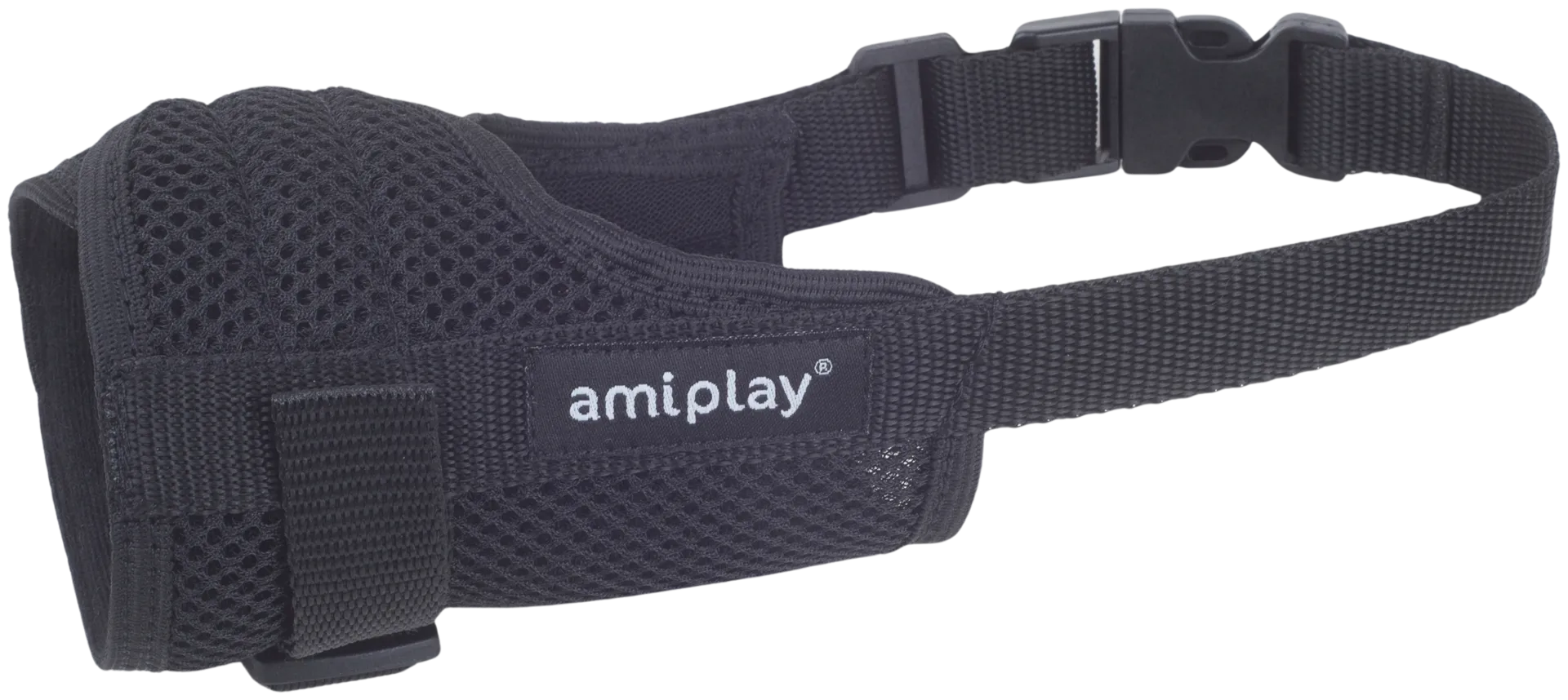 amiplay Air Hengittävä kuonokoppa L 19-22x28-45cm, musta