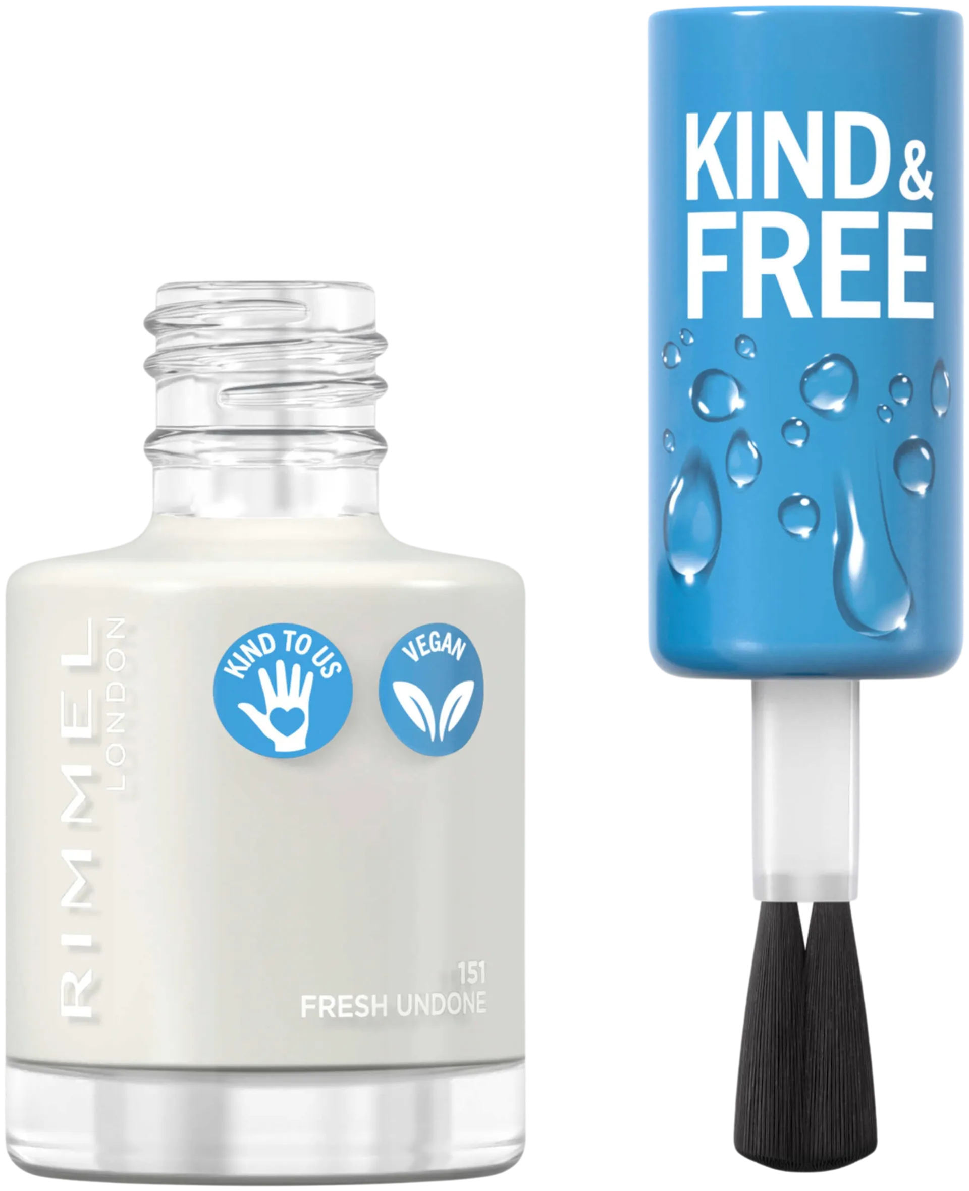 Rimmel Kind & Free Clean Nail Polish 8ml, 151 Fresh undone kynsilakka - 2