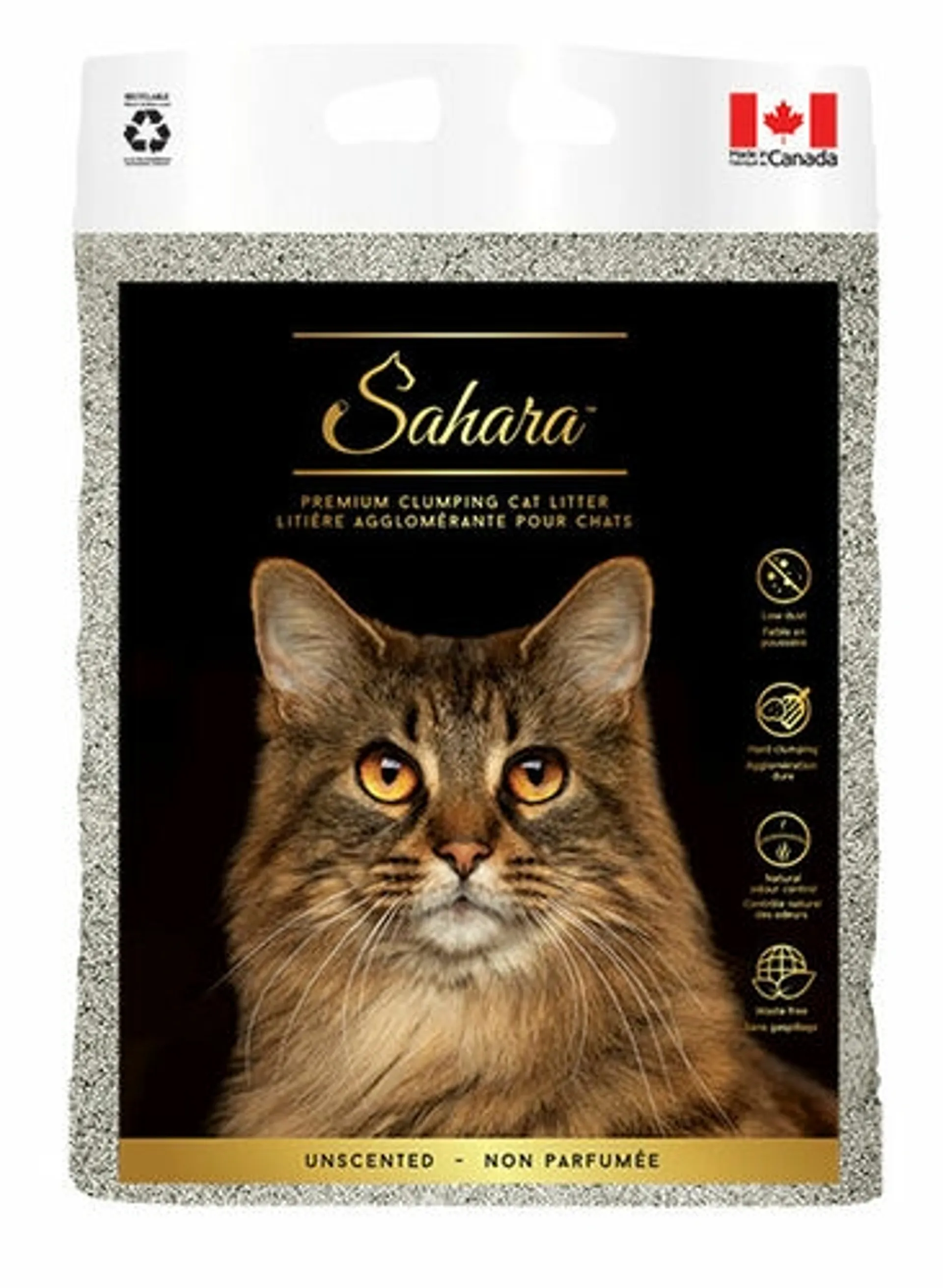 Sahara paakkuuntuva kissanhiekka hajustamaton 7 kg