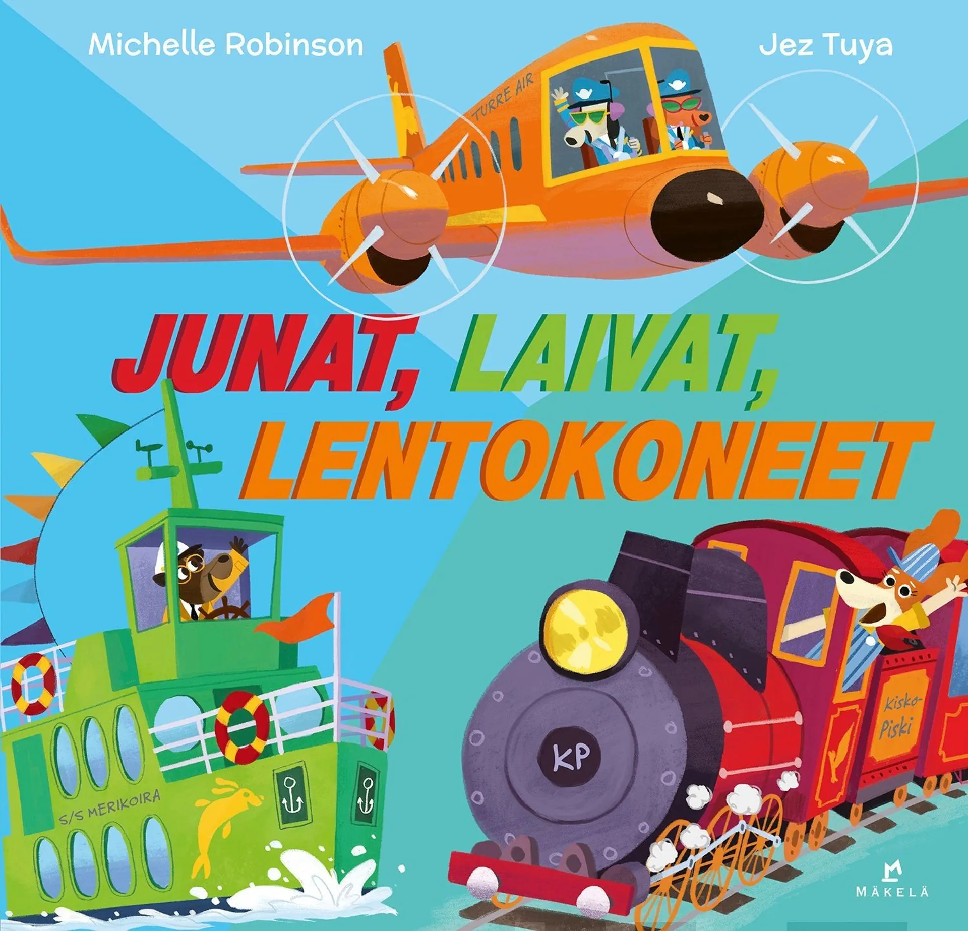 Robinson, Junat, laivat, lentokoneet