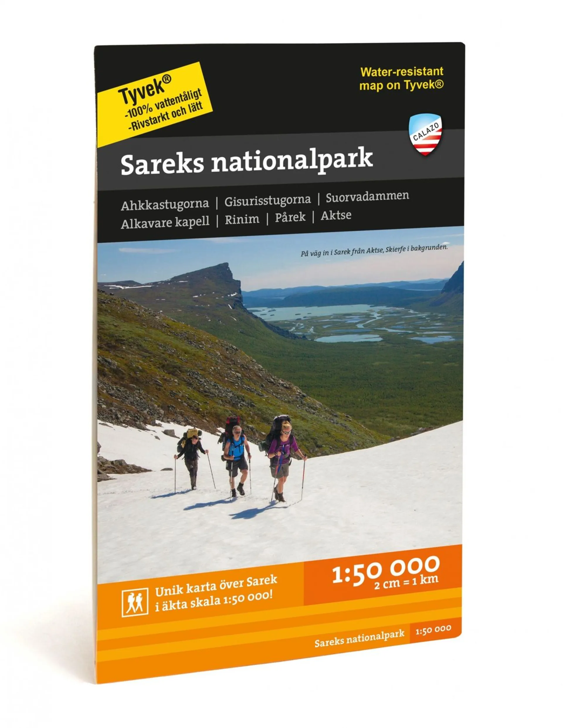 Sareks nationalpark  -retkeilykartta