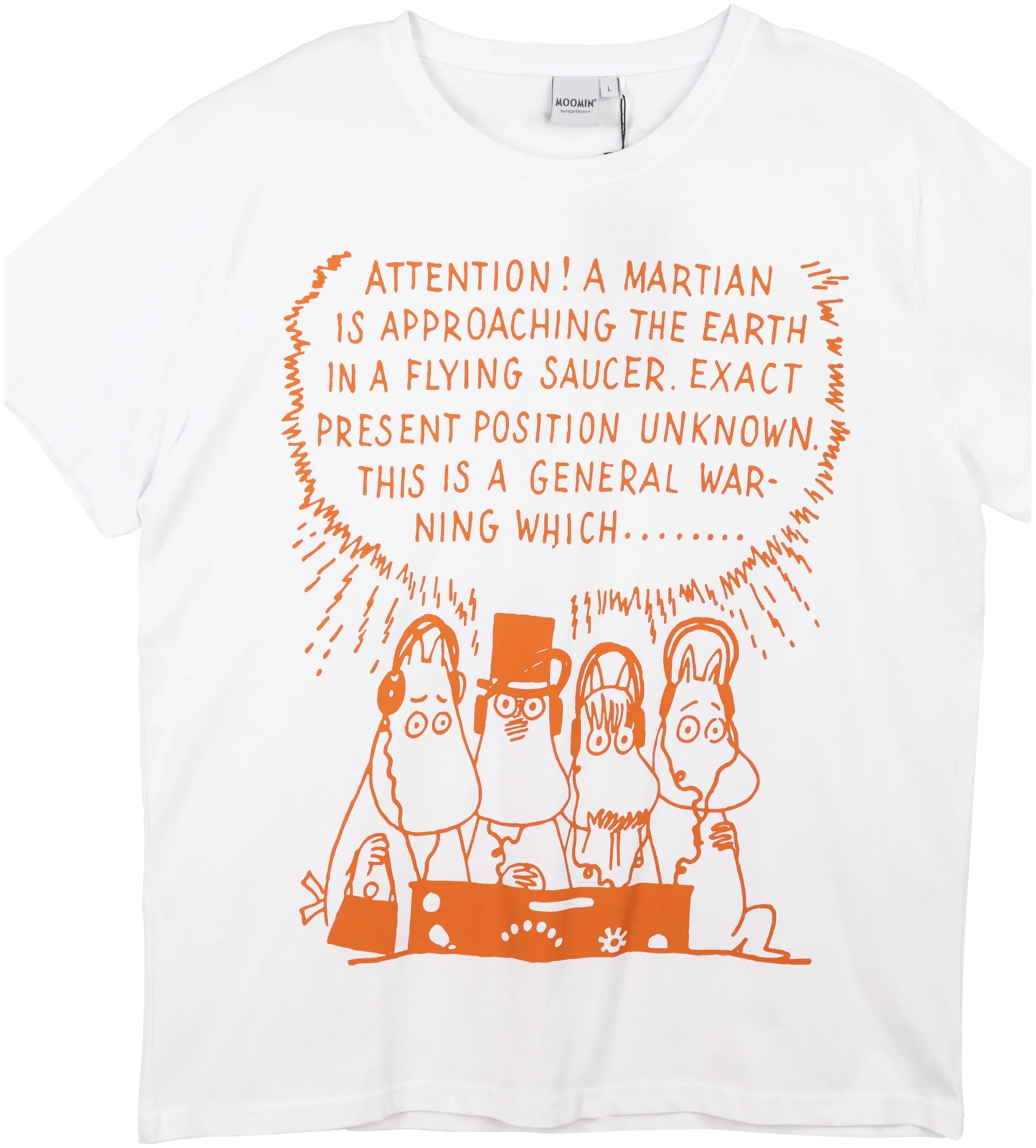 Martinex Muumi miesten T-paita Martian 581924 - Luonnonvalkoinen