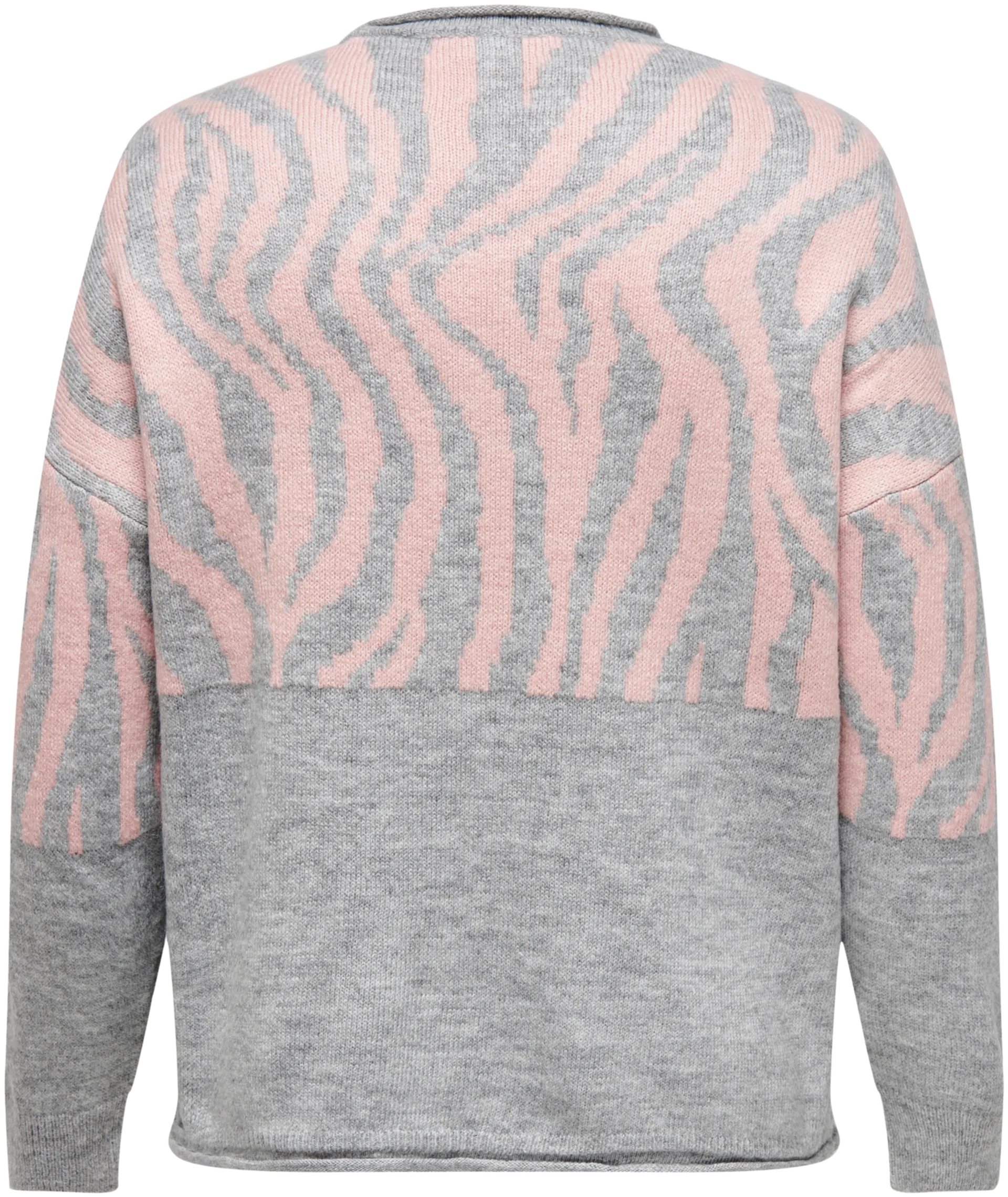 Only Carmakoma naisten neule Carjade Zebra - Medium Grey Melange - 2