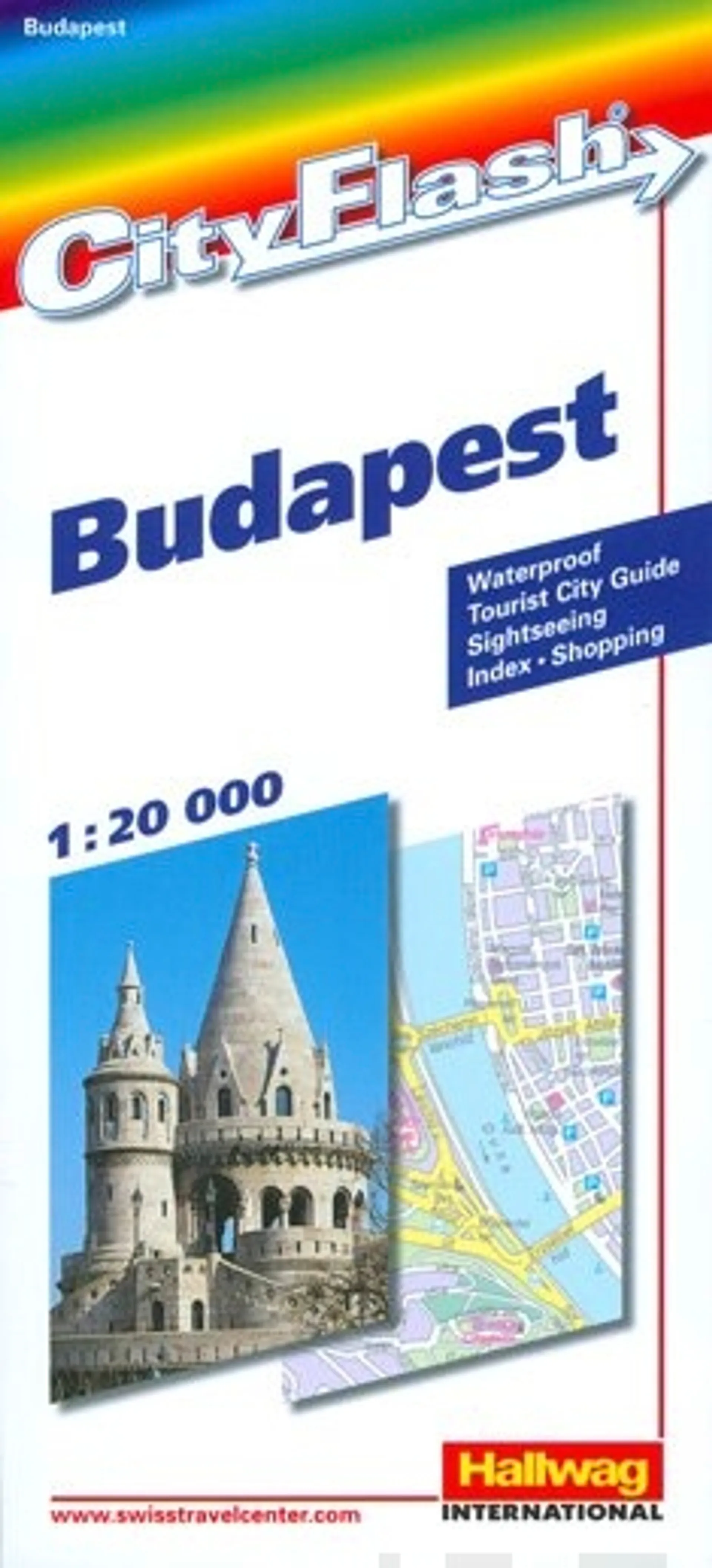Budapest 1:20 000 (laminoitu, ydinkeskustan kartta)