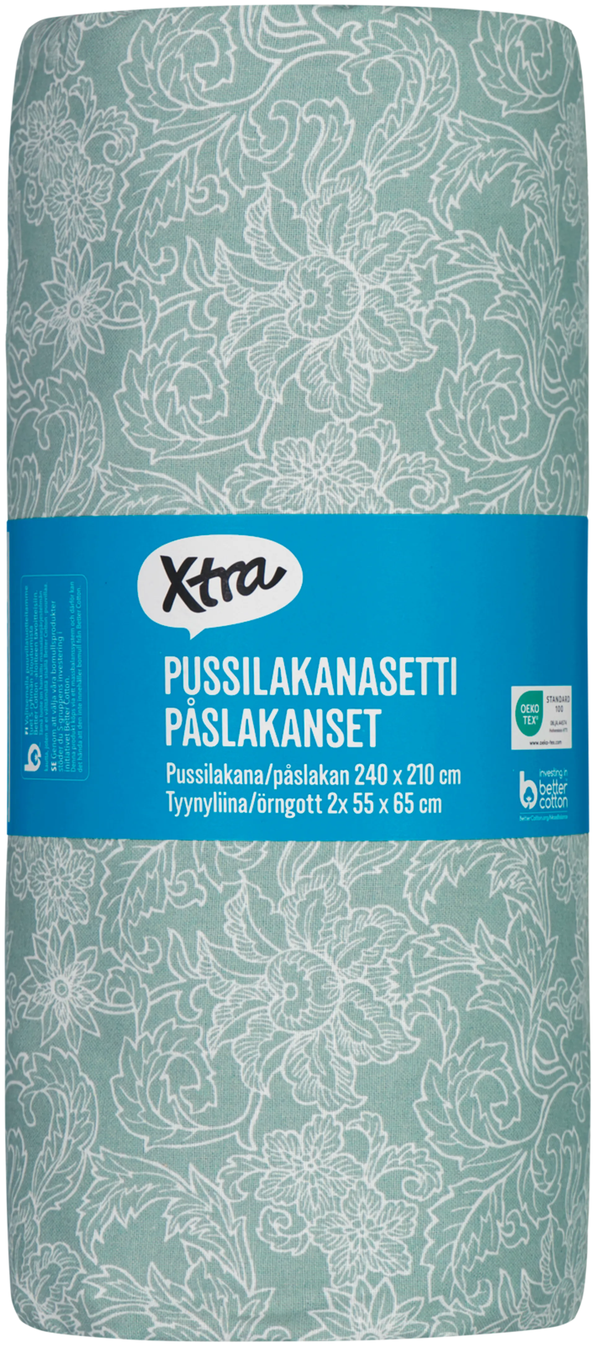 Xtra tuplapussilakanasetti Avanti 240x210 cm, vihreä - 2