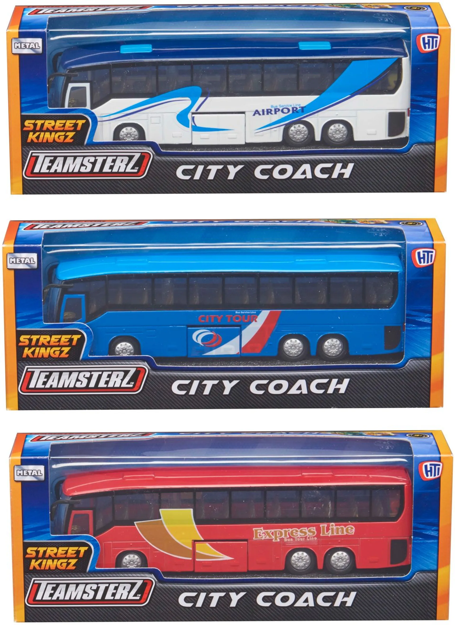 Teamsterz lelu Die-Cast City Coach linja-auto - 3