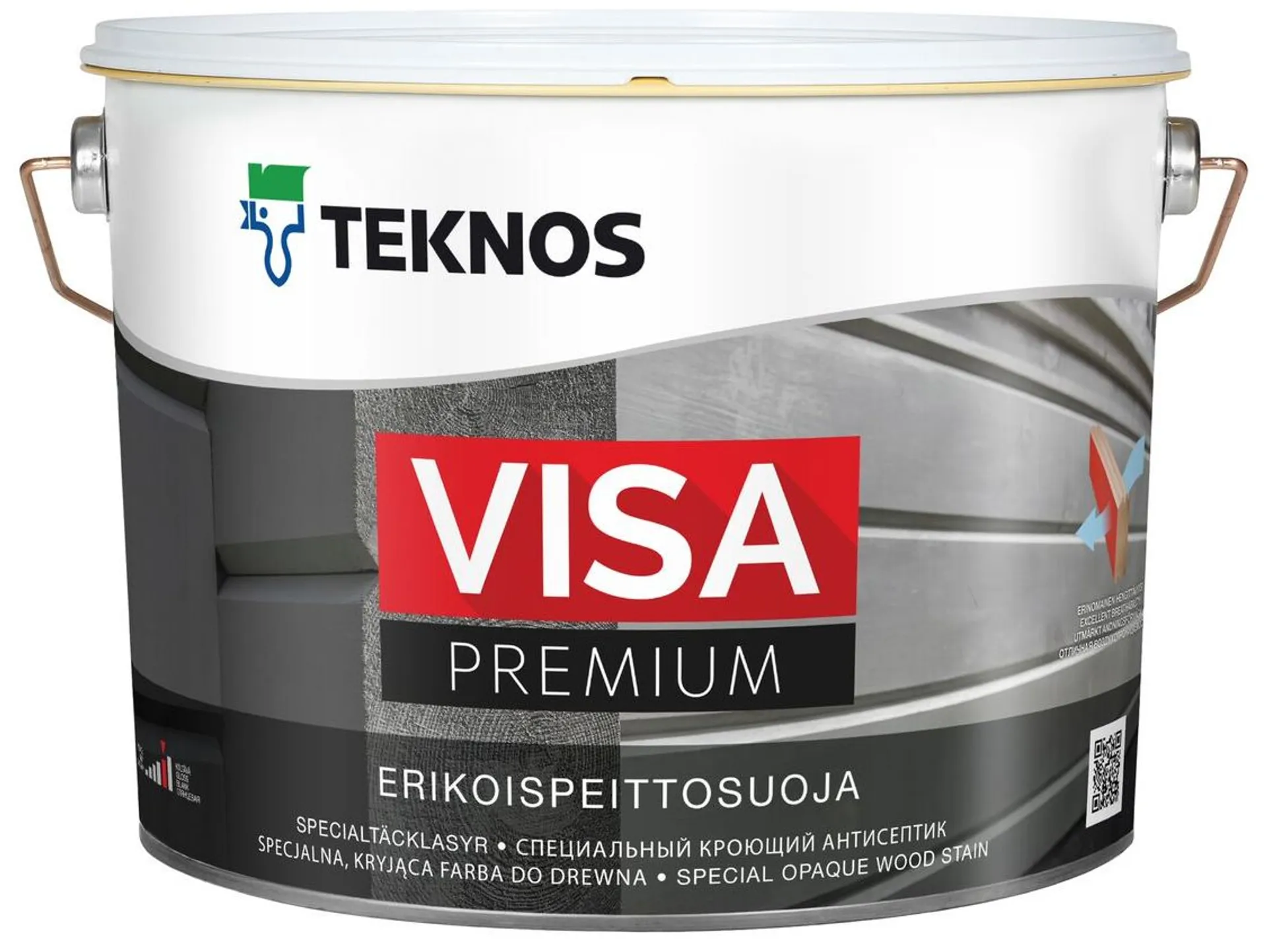 Teknos erikoispeittosuoja Visa Premium 9 l PM1 valkoinen sävytettävissä kiiltävä