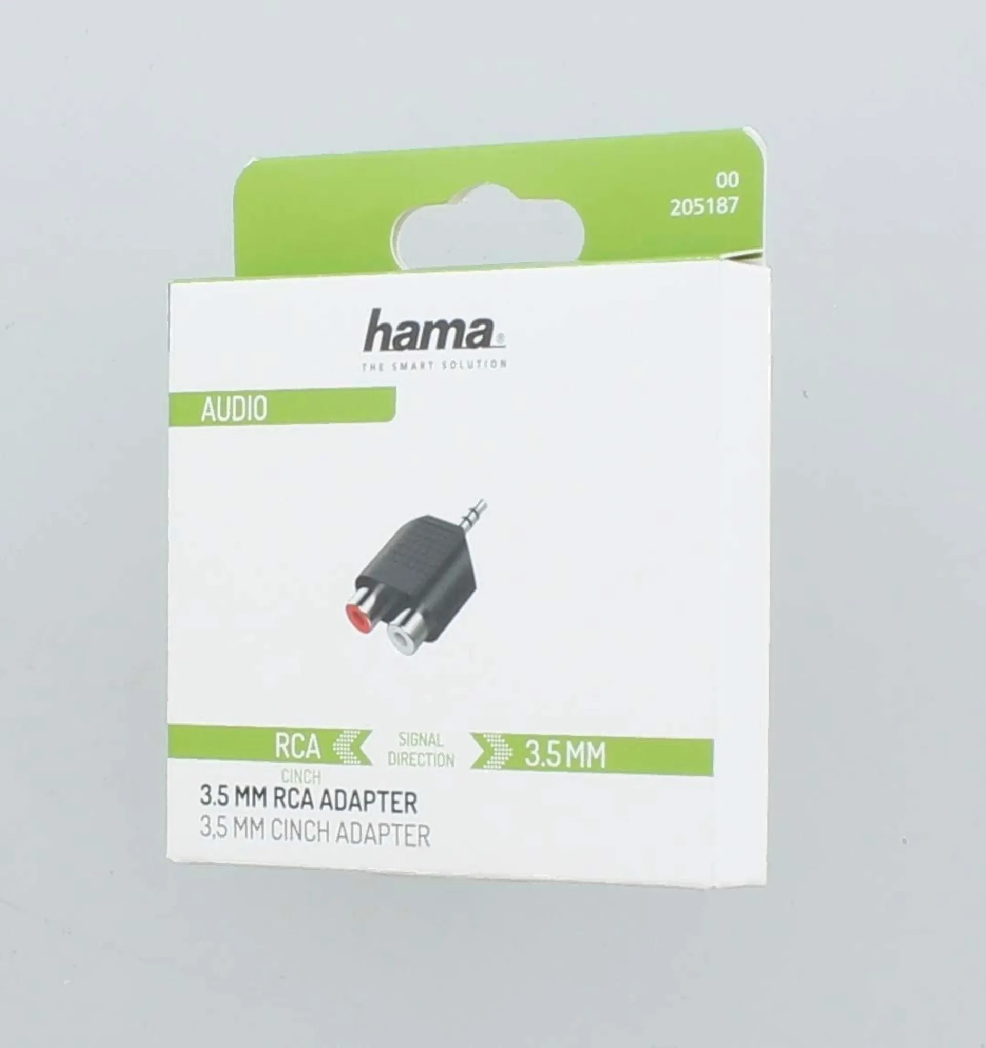 Hama Audiosovite, 1 x 3,5 mm uros - 2 x RCA naaras - 3