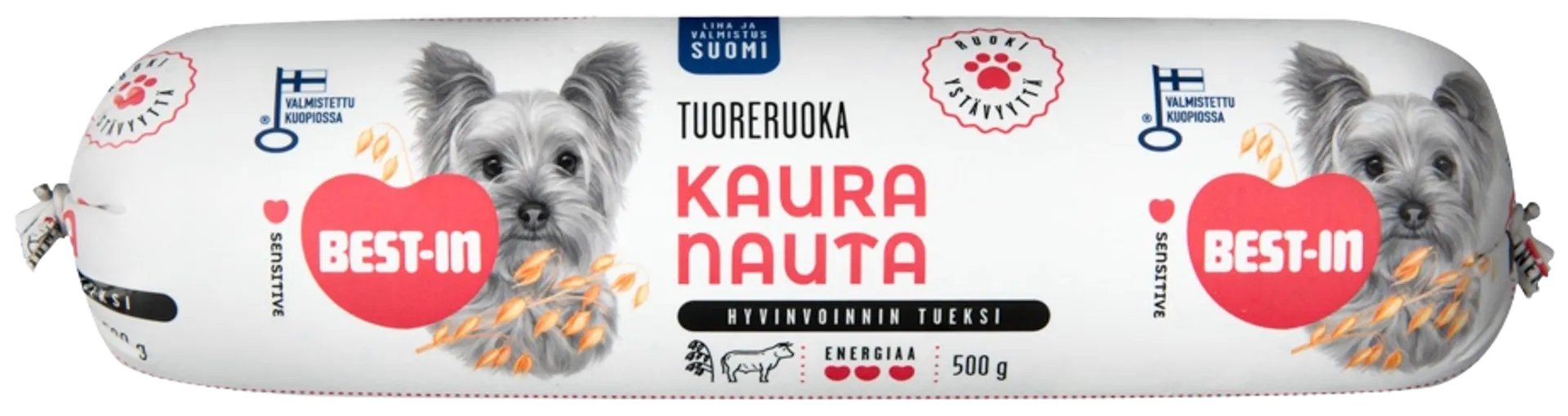 Best-In Kaura-Nauta Koiran Tuoreruoka 500g - 1