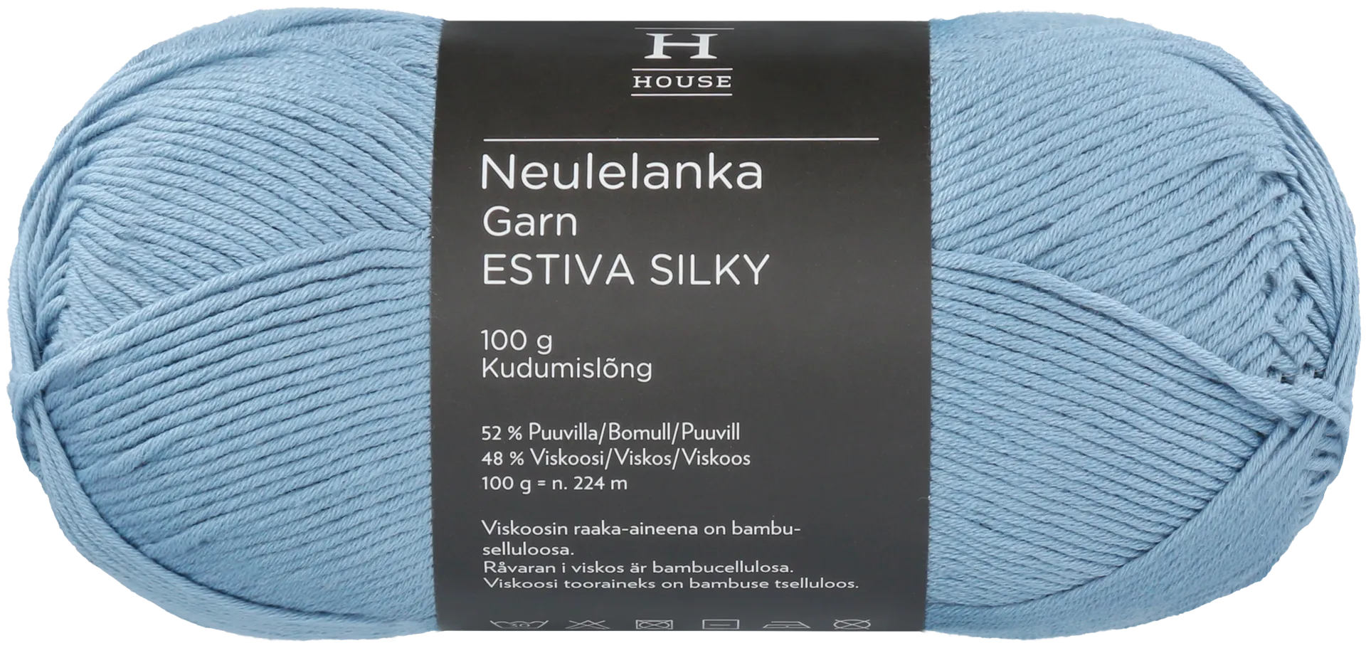 House lanka bambuviskoosi-puuvillasekoite Estiva Silky 100 g Denim Blue 12408