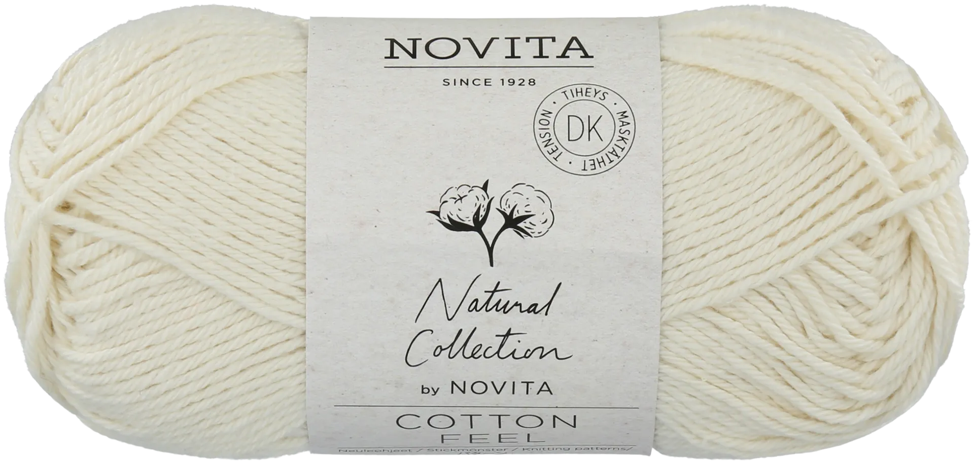 Novita Lanka Cotton Feel 50 g luonnonvalkoinen 010 - 1