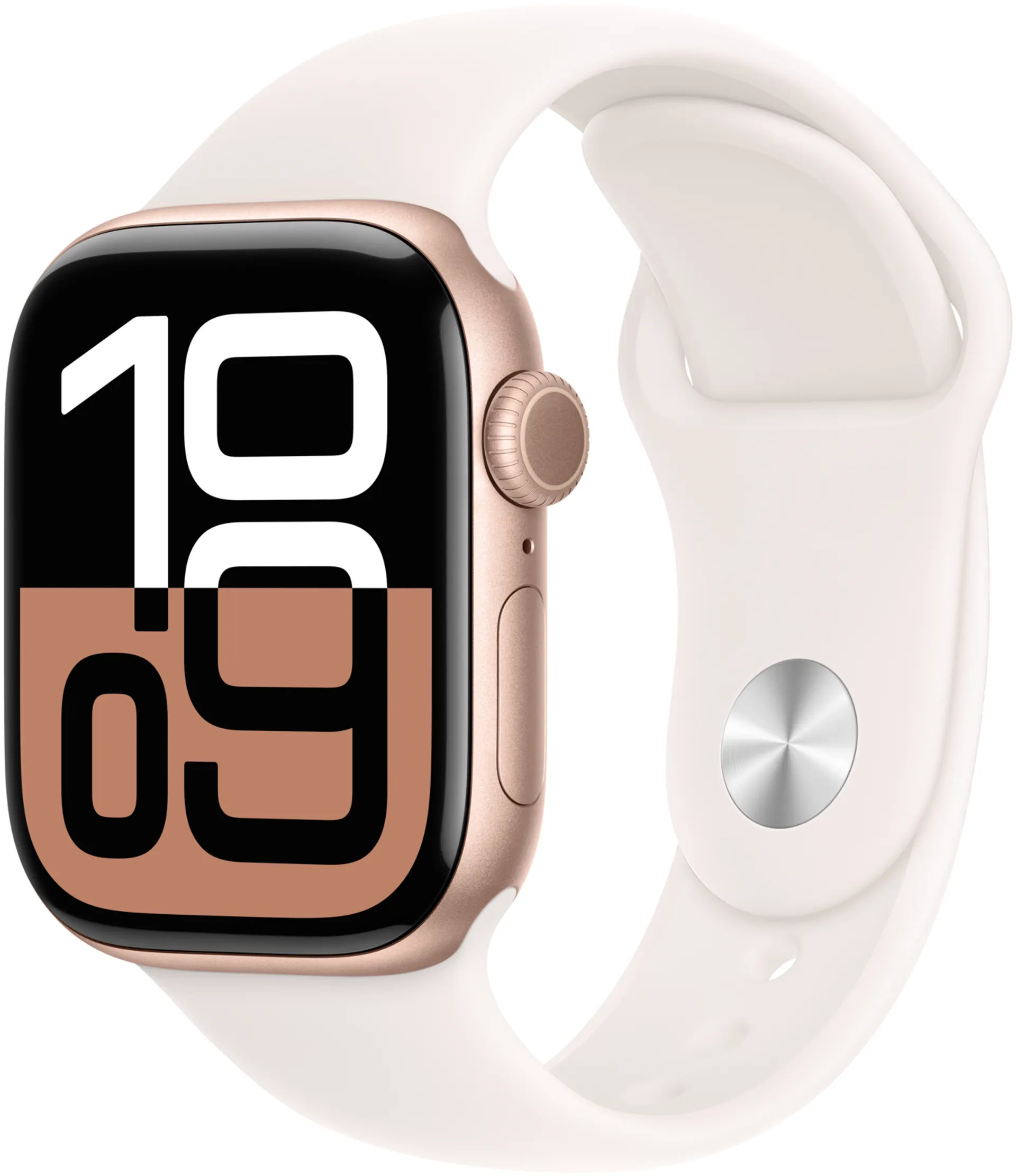 Apple Watch Series 10 GPS 42mm Rose Gold alumiinikotelo, Light Blush Sport ranneke - S/M - MWWH3QN/A - 2