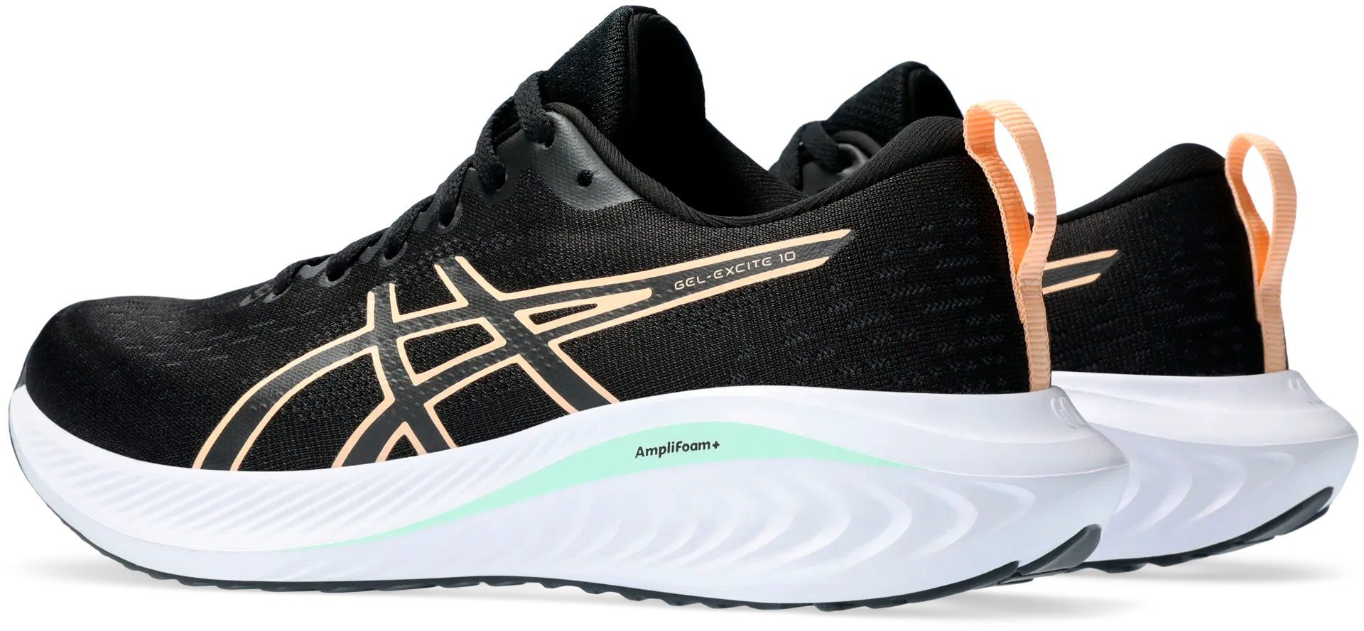 Asics naisten juoksujalkine Gel-Excite 10 - BLACK/APRICOT CRUSH - 5