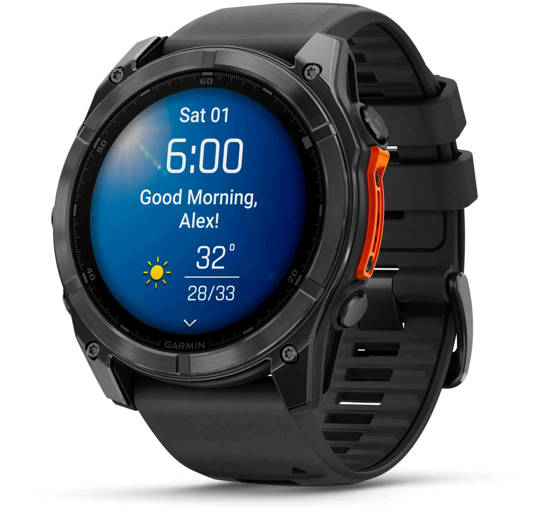 Garmin Fenix 8 -urheilukello, 51mm AMOLED tummanharmaa/musta - 2