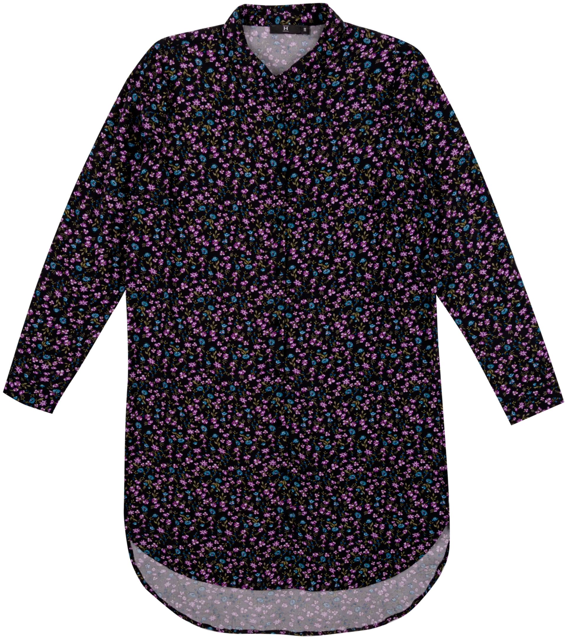 House naisten paitatunika 228H302204 - black small flower - 1