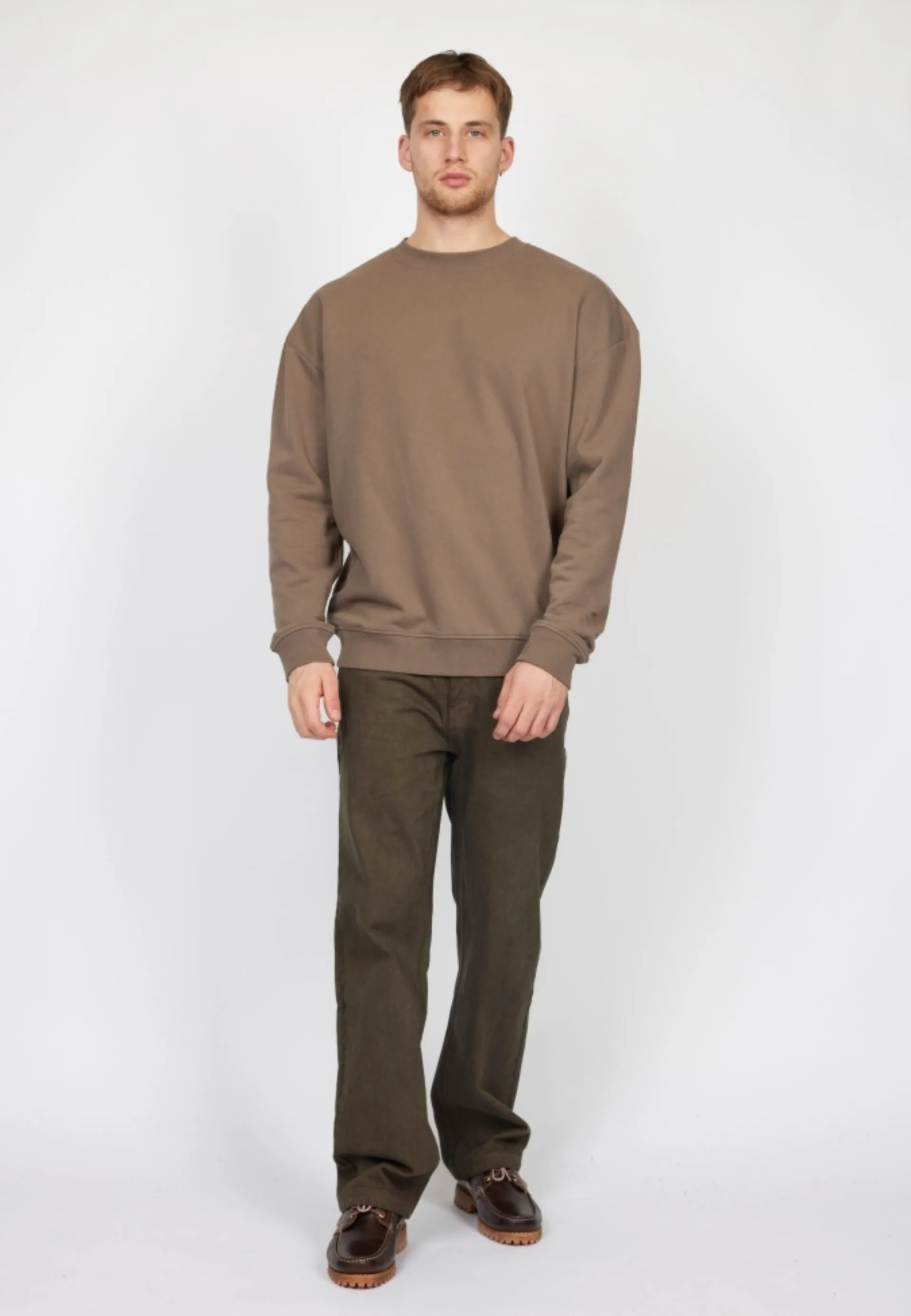 Denim Project miesten collegepusero Oversized Johnny - Morel Brown - 1