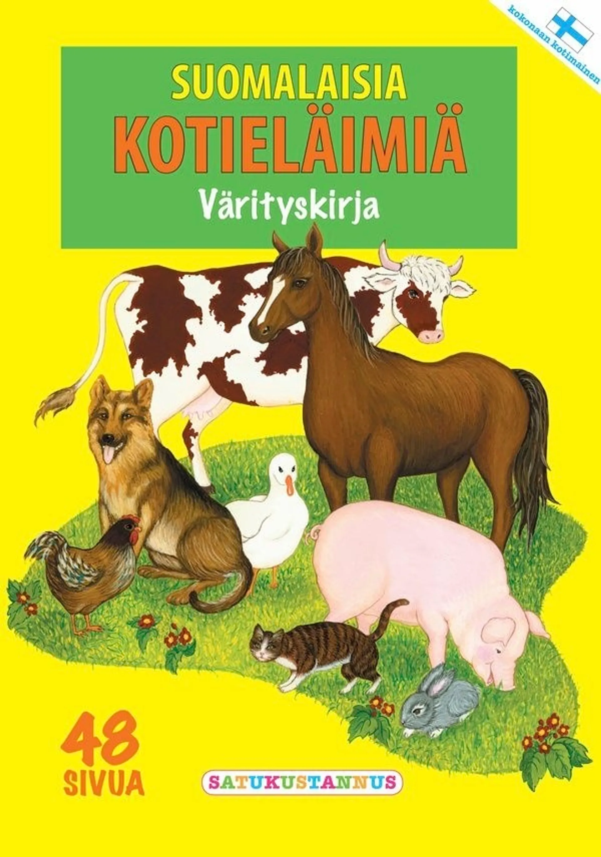 Suomalaisia kotieläimiä - Värityskirja