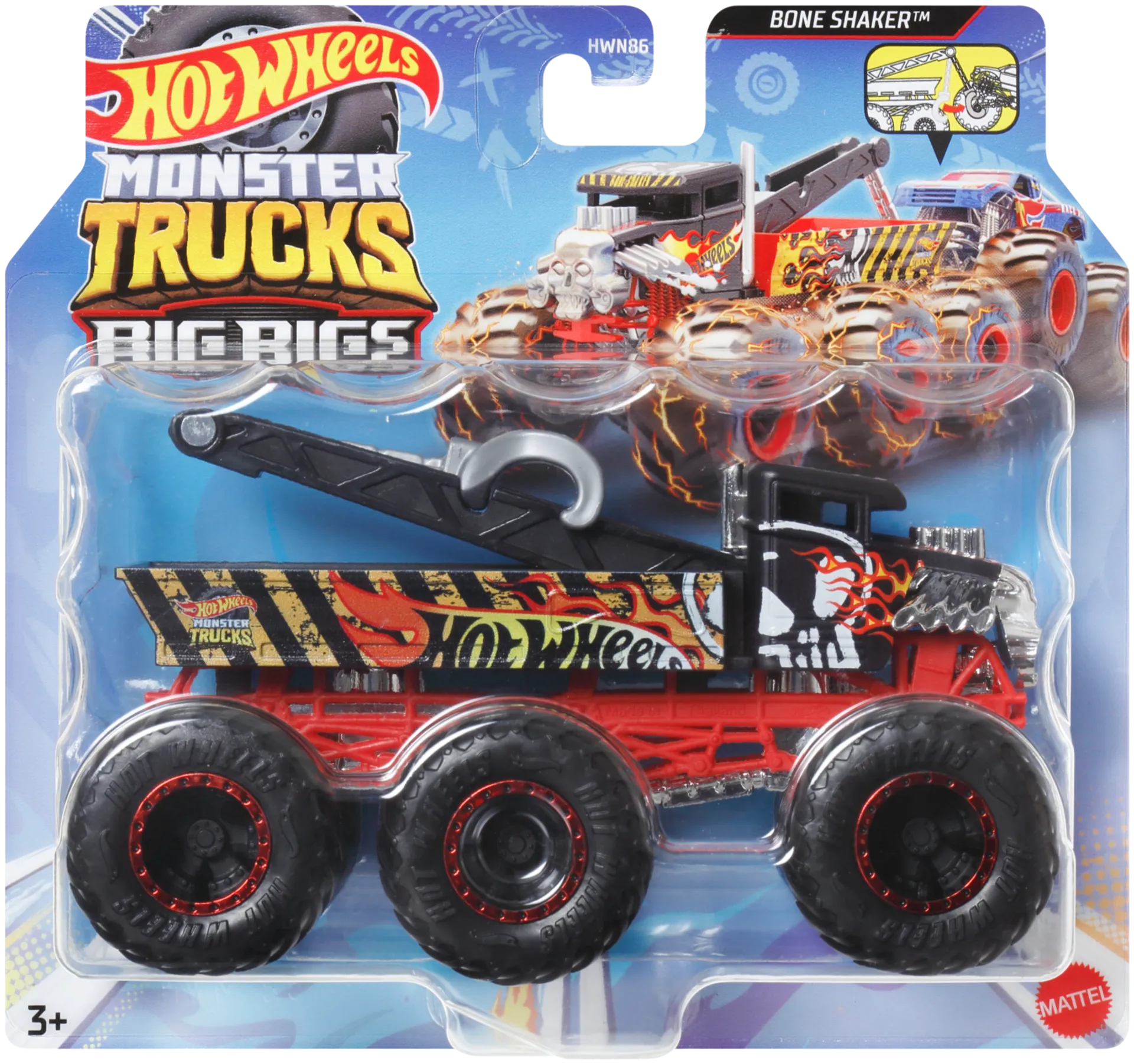 Hot Wheels monsteriauton kuljetusrekka Monster Truck Big Rigs, erilaisia - 2