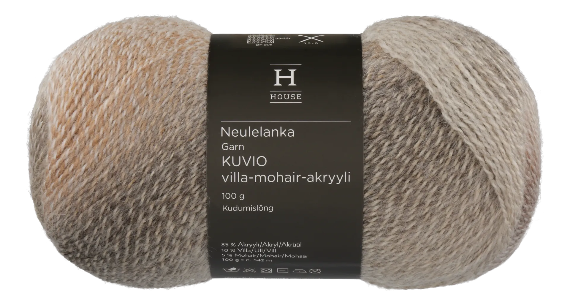 House neulelanka Kuviot villa-mohair-akryyli 100 g Beige/light brown 28087 - 2