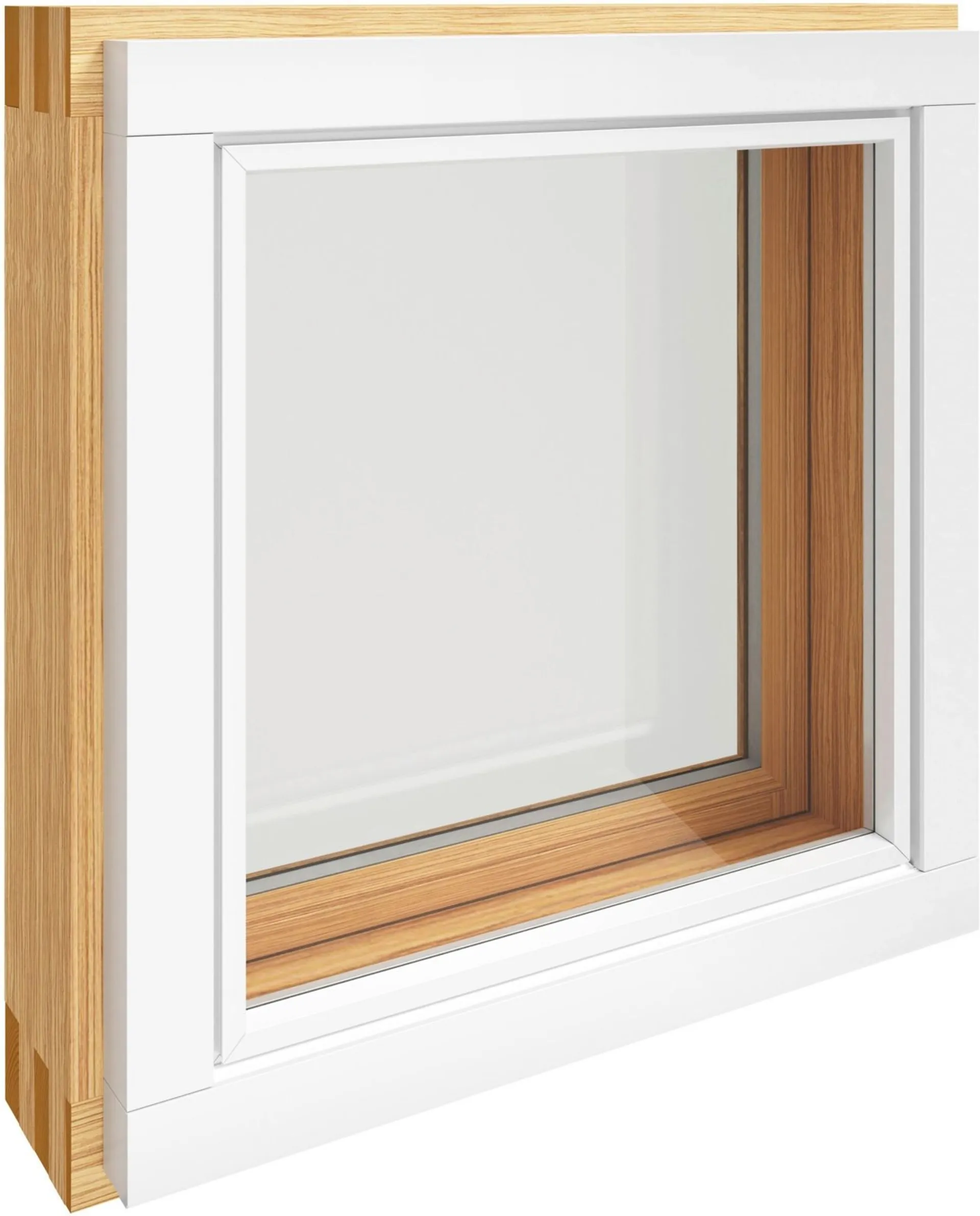 Kaski Ikkuna MSEA 6x6 valkoinen/suojakäsitelty tuuletusikkuna alasarana