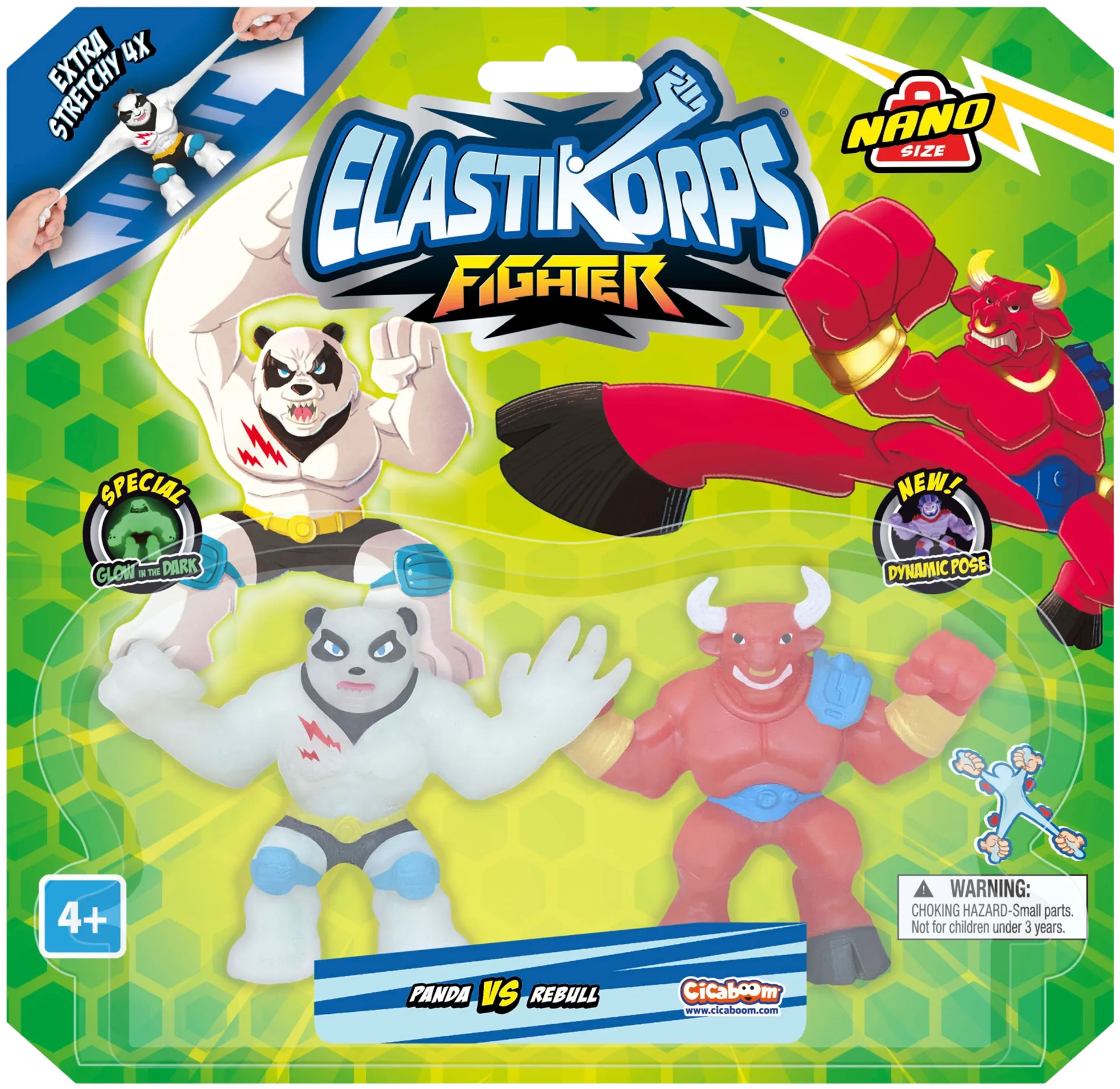 Elastikorps Nano Fighters -kamppailufiguurit 2 kpl - 5