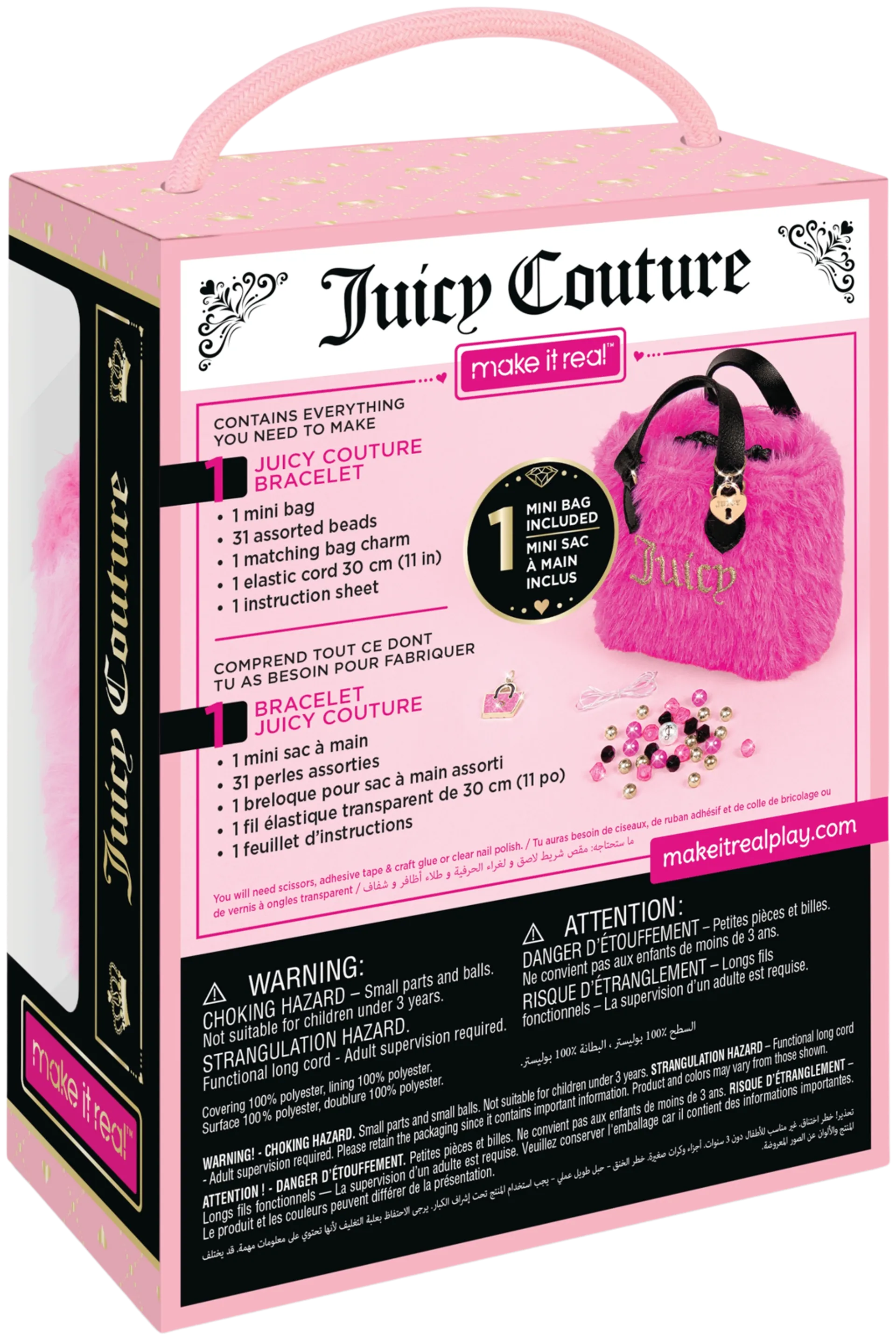 Make It Real Juicy Couture Rannekorun valmistussetti ja minikäsilaukku, lajitelma - 6