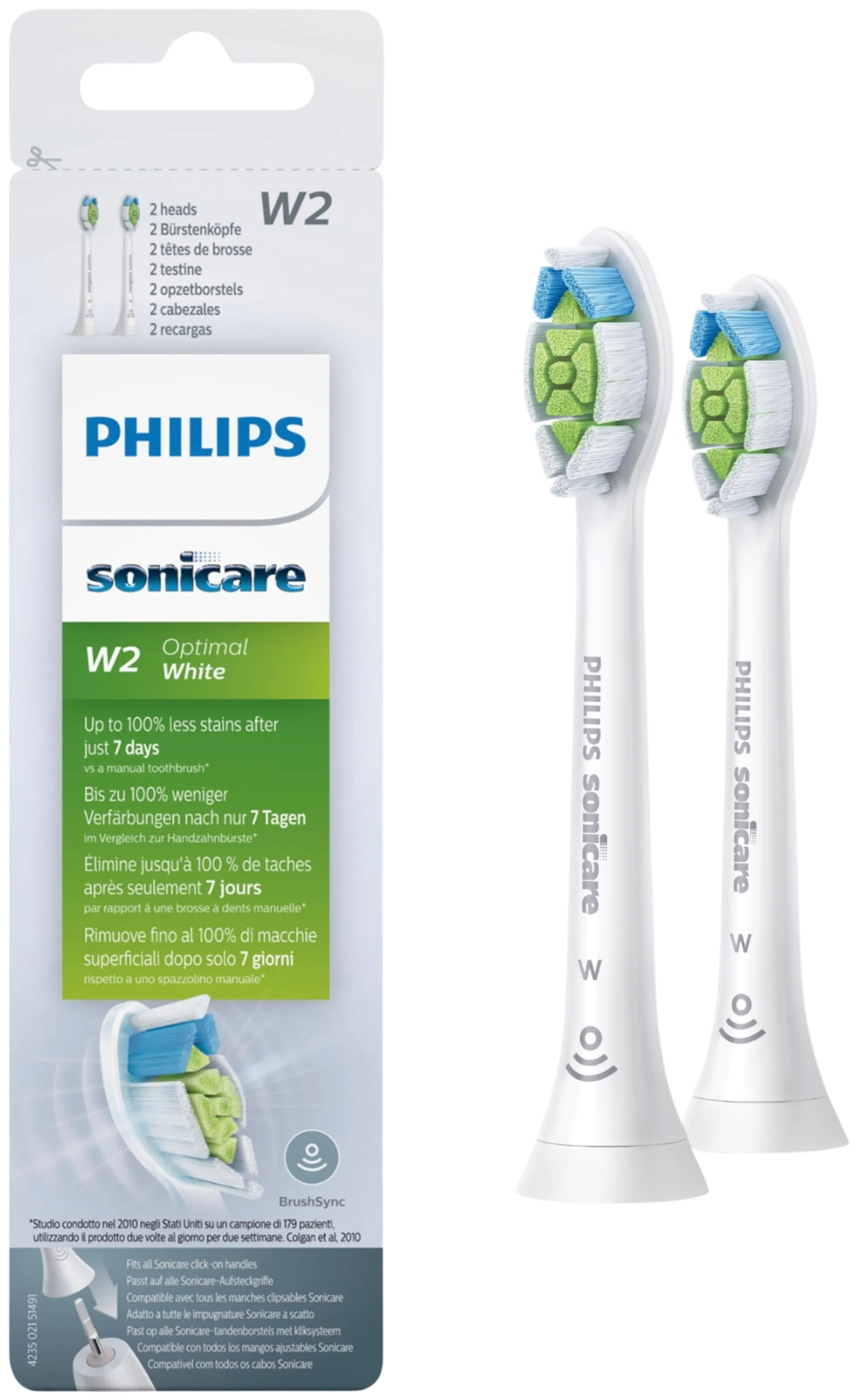 Sonicare Optimal White 2 kpl HX6062/10 - 1