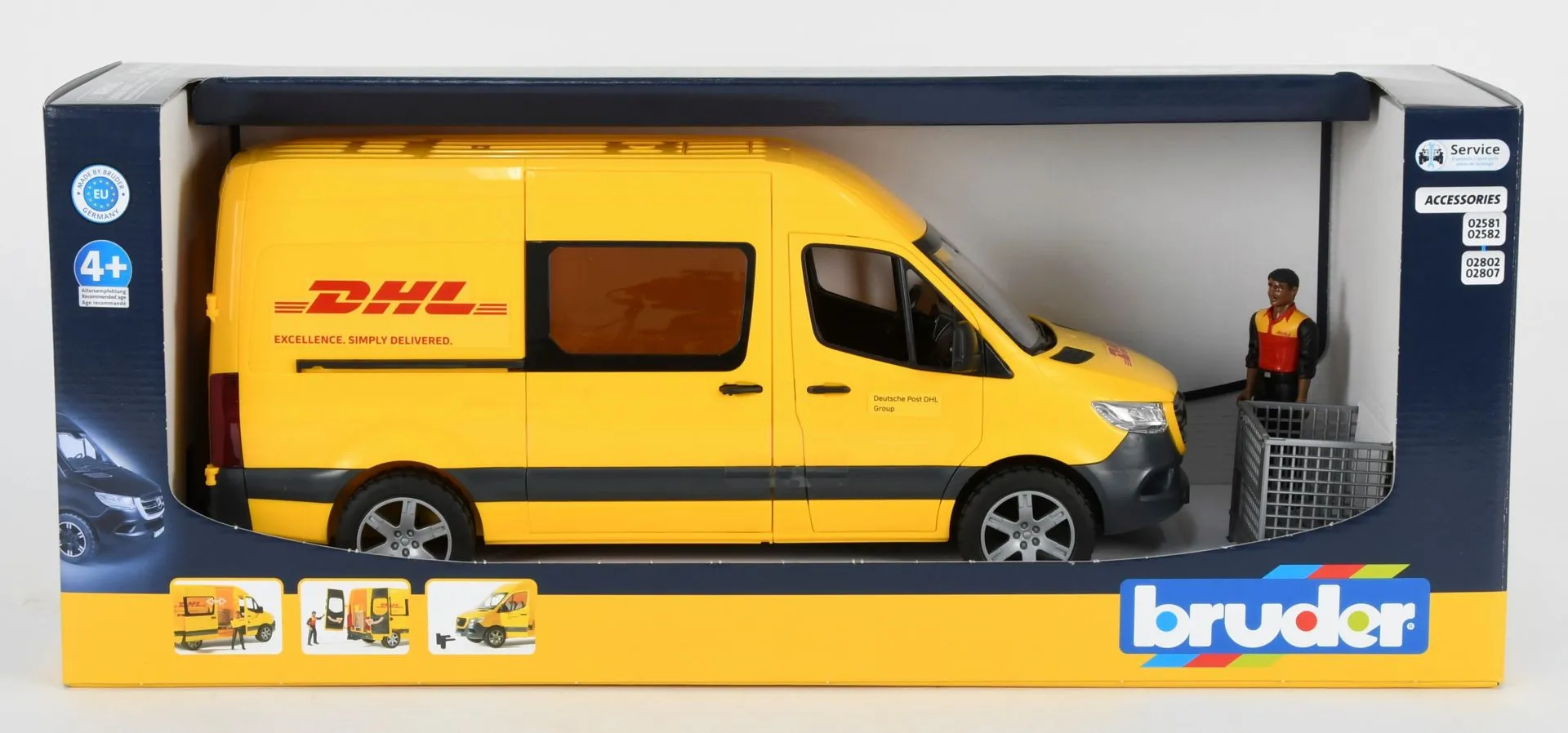 Bruder Mercedes-Benz Sprinter DHL ja kuljettaja - 5