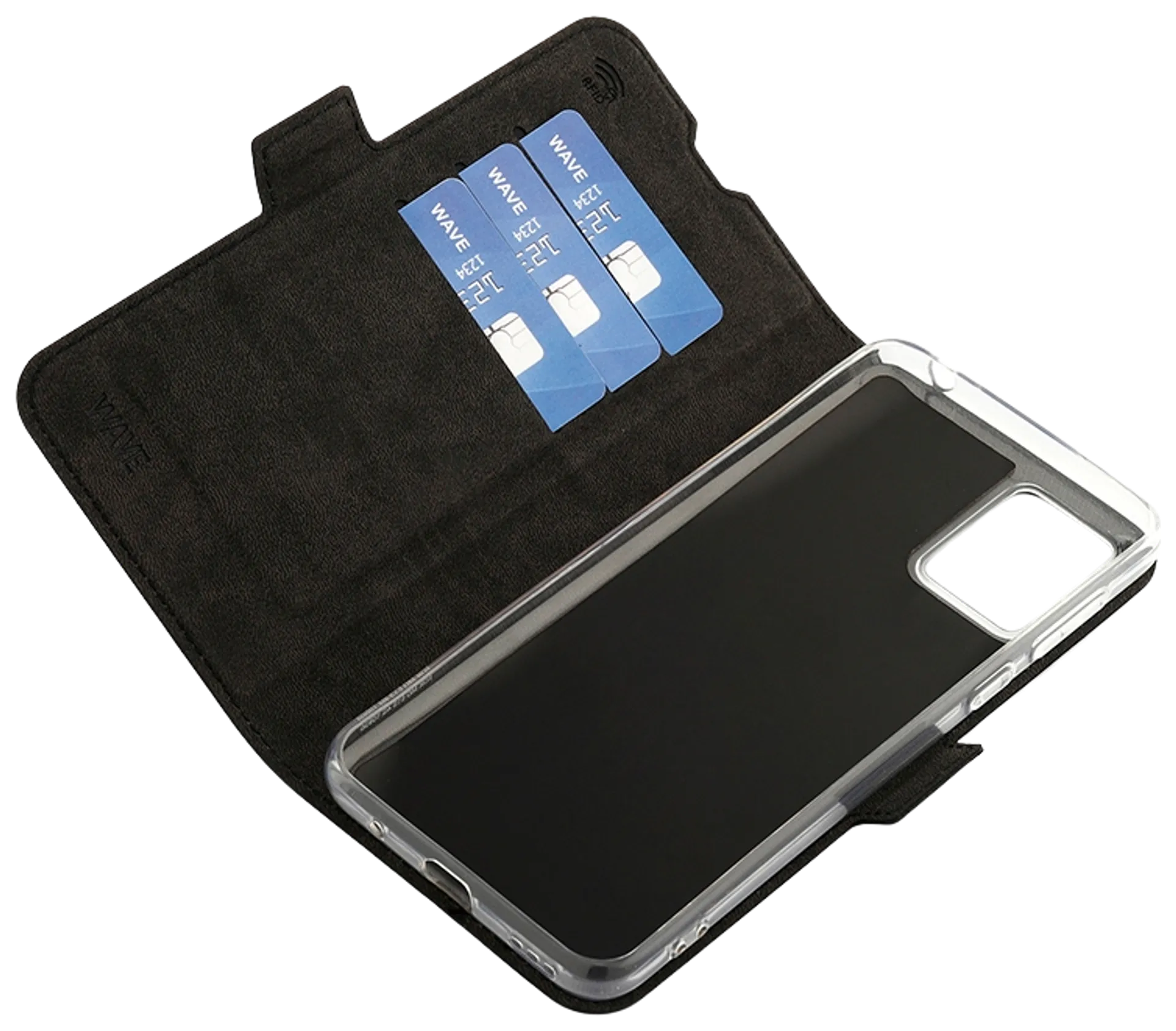 Wave Book Case, Motorola Moto E13, Musta - 4
