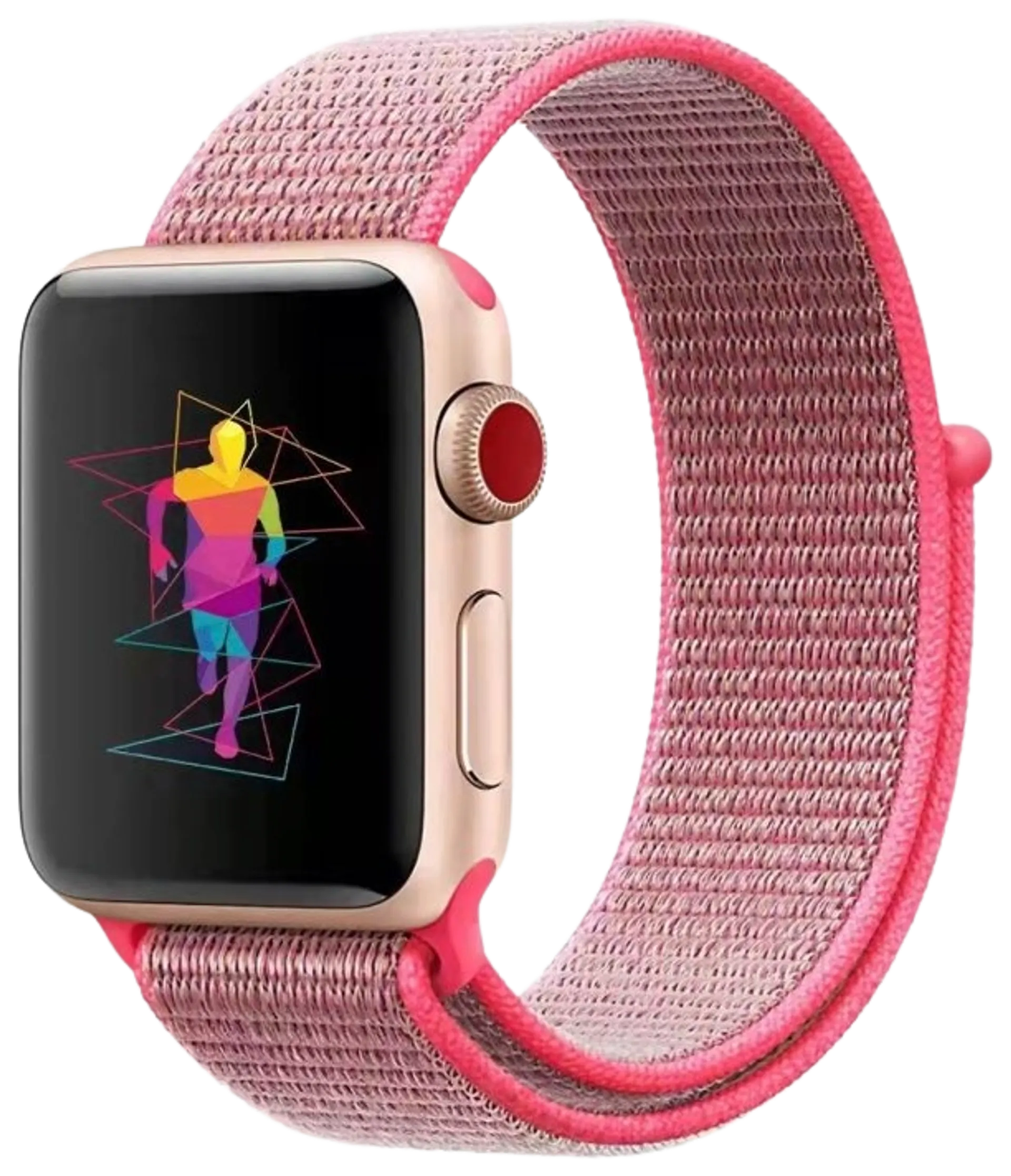 Wave Nailonranneke, Apple Watch 42mm / Apple Watch 44mm / Apple Watch 45mm, Pinkki - 3