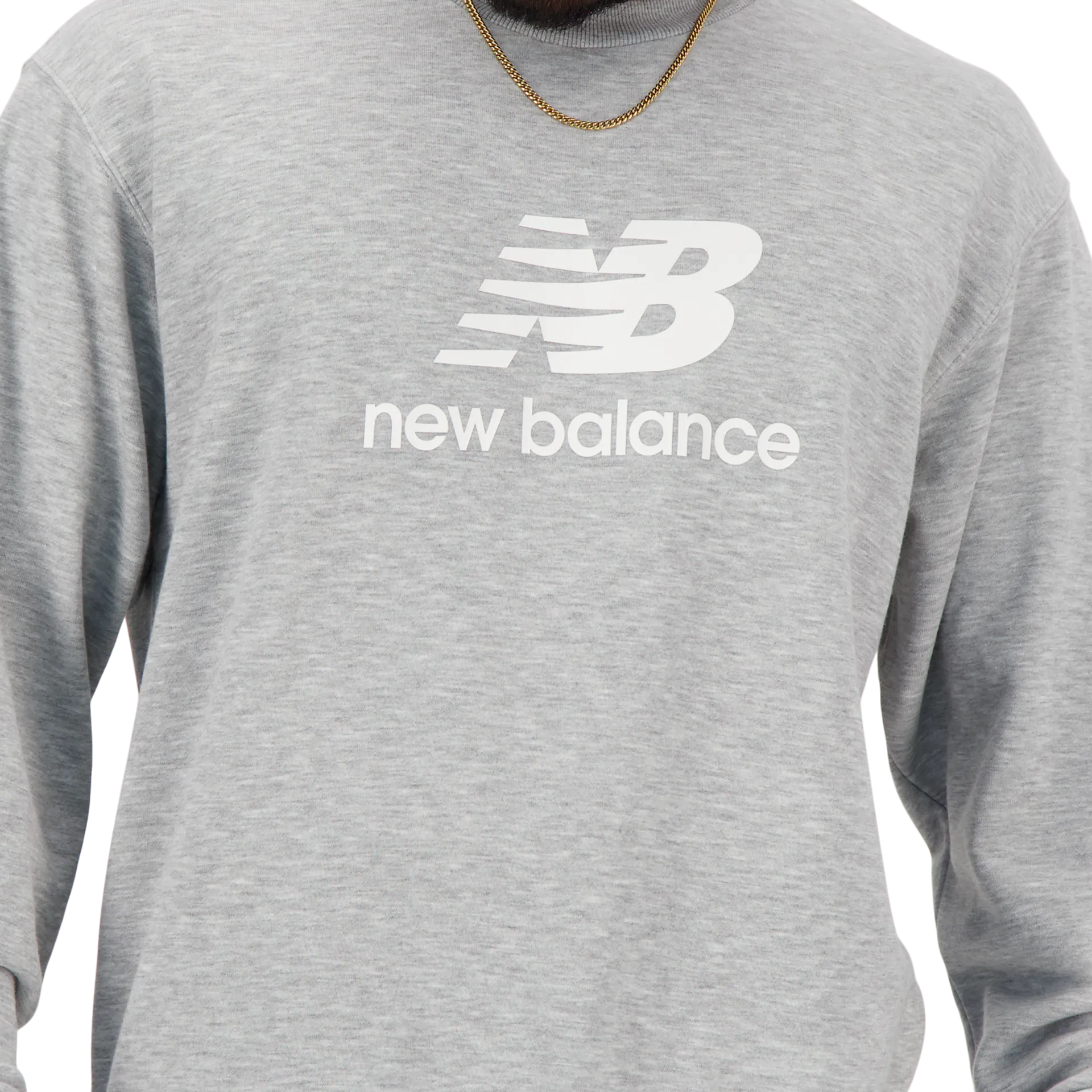New Balance miesten collegepusero Stacked Logo French Terry - ATHLETIC GREY - 4