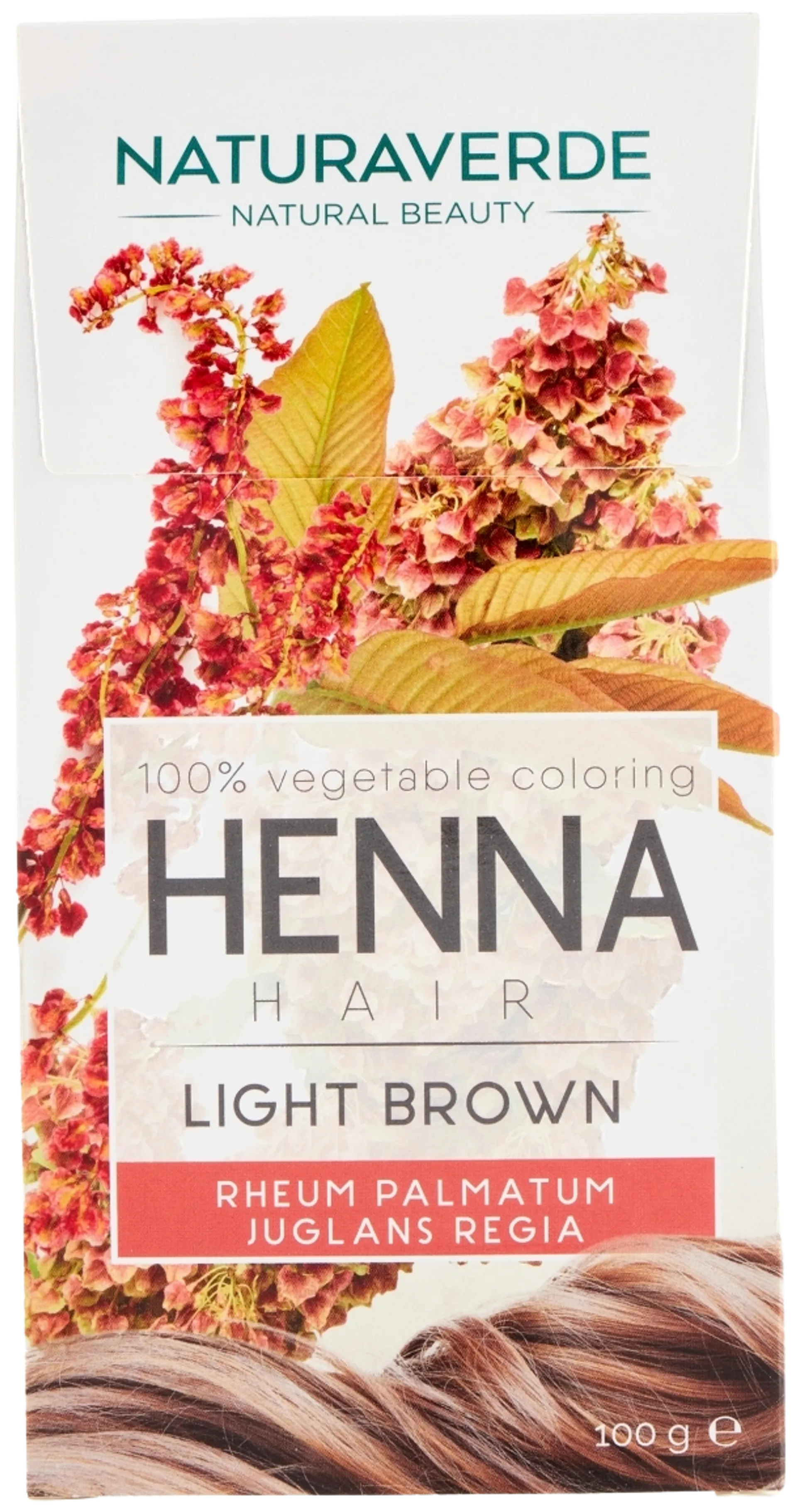 Naturaverde Henna 100% Vegetable Coloring Light Brown hiusväri
