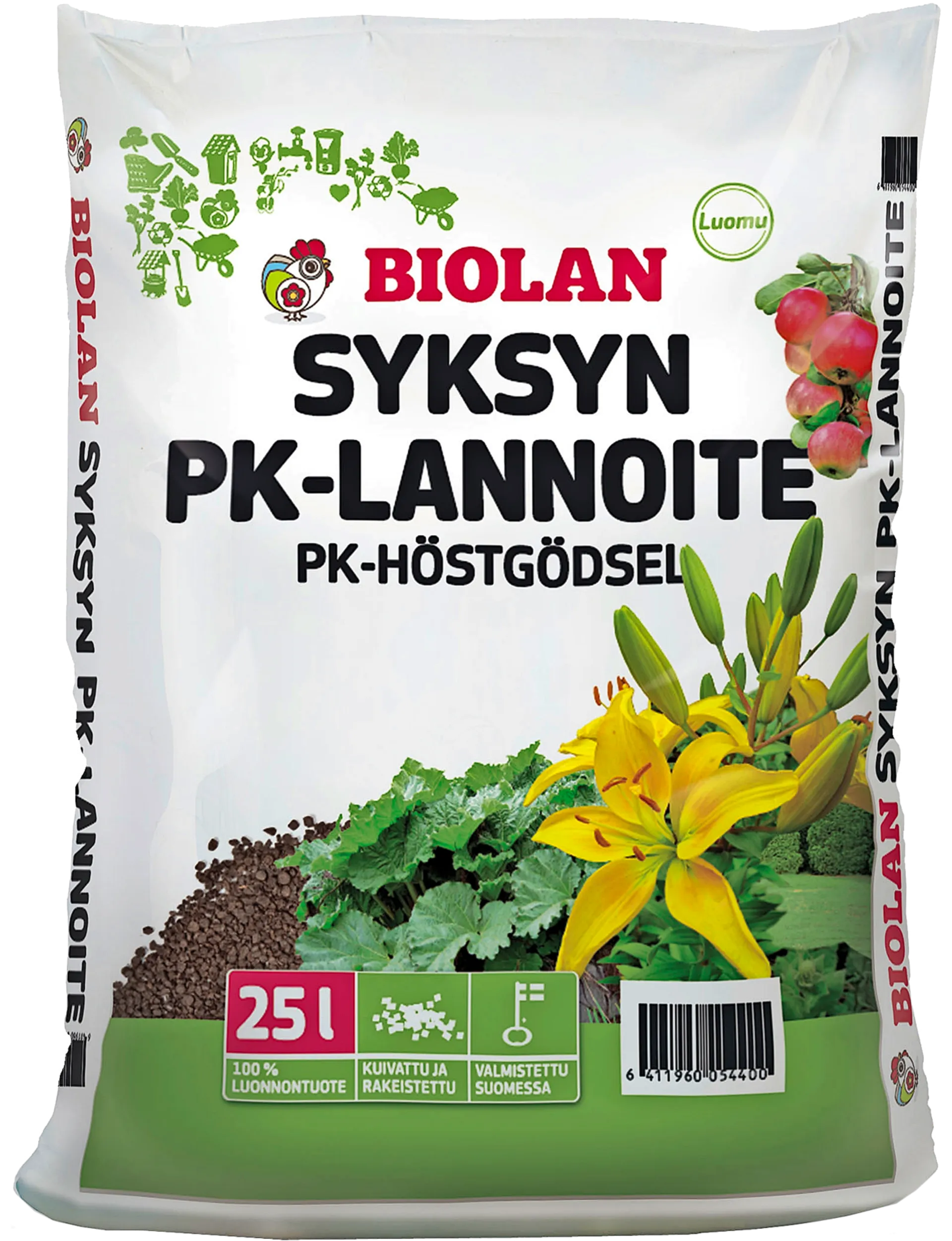 Biolan syksyn PK-lannoite 25 L