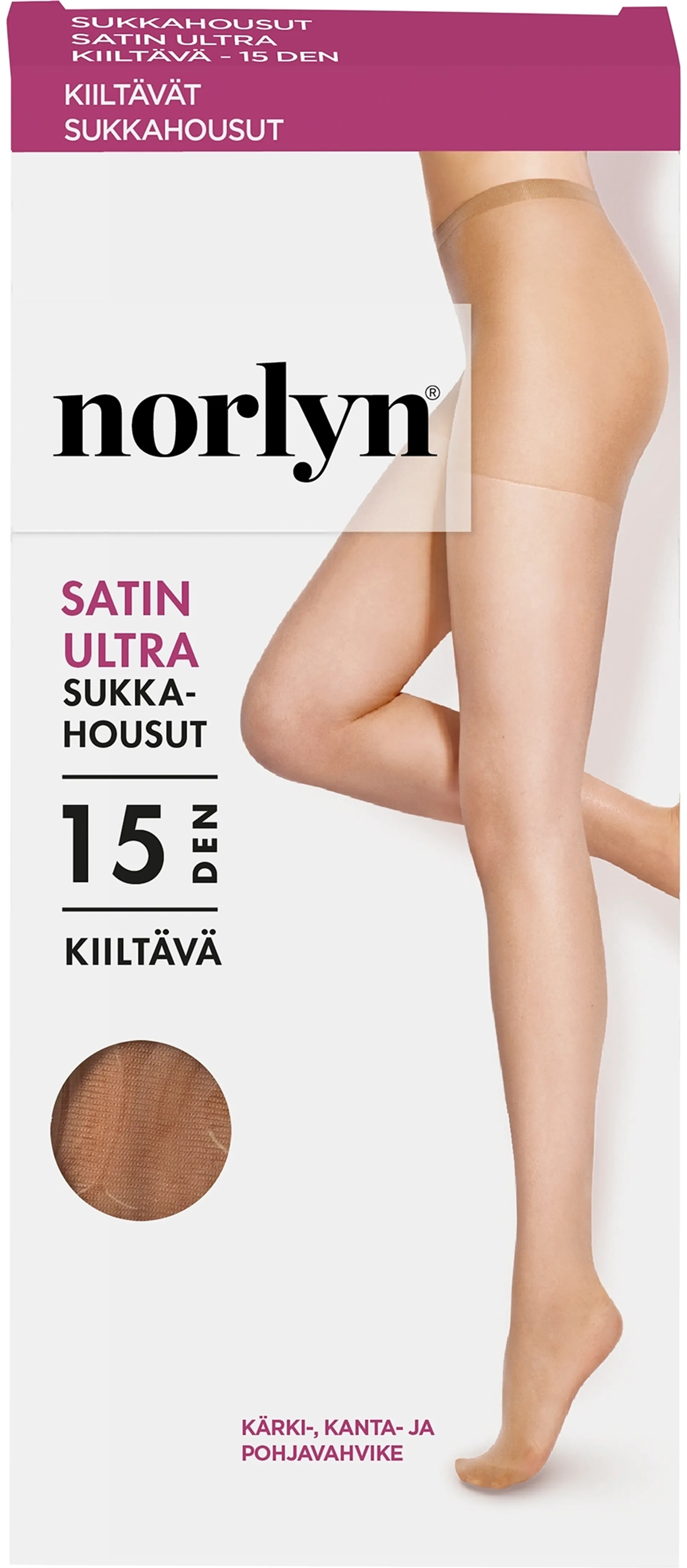 Norlyn naisten sukkahousut Satin Ultra 15den - Ivory