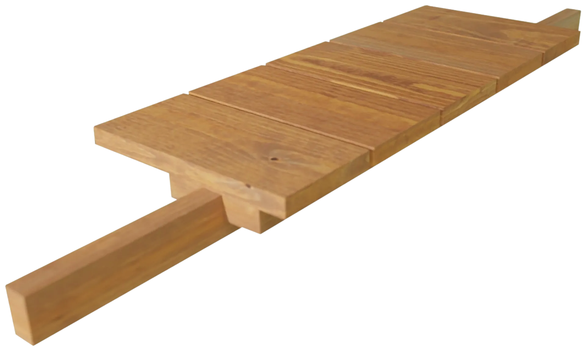 Pihakeinun sivupöytä, ruskea, 80x20x5cm - 1