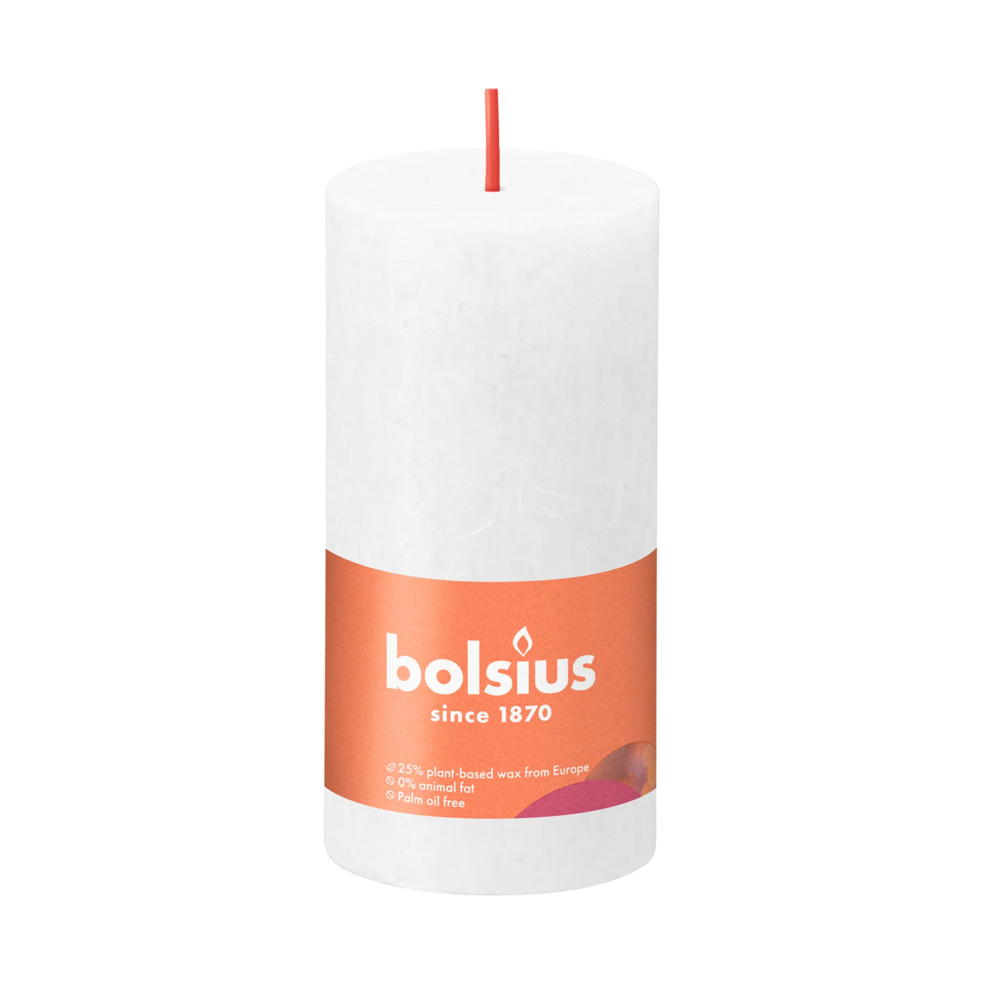 Bolsius Pillar candle 100/50 Rustic Cloudy White