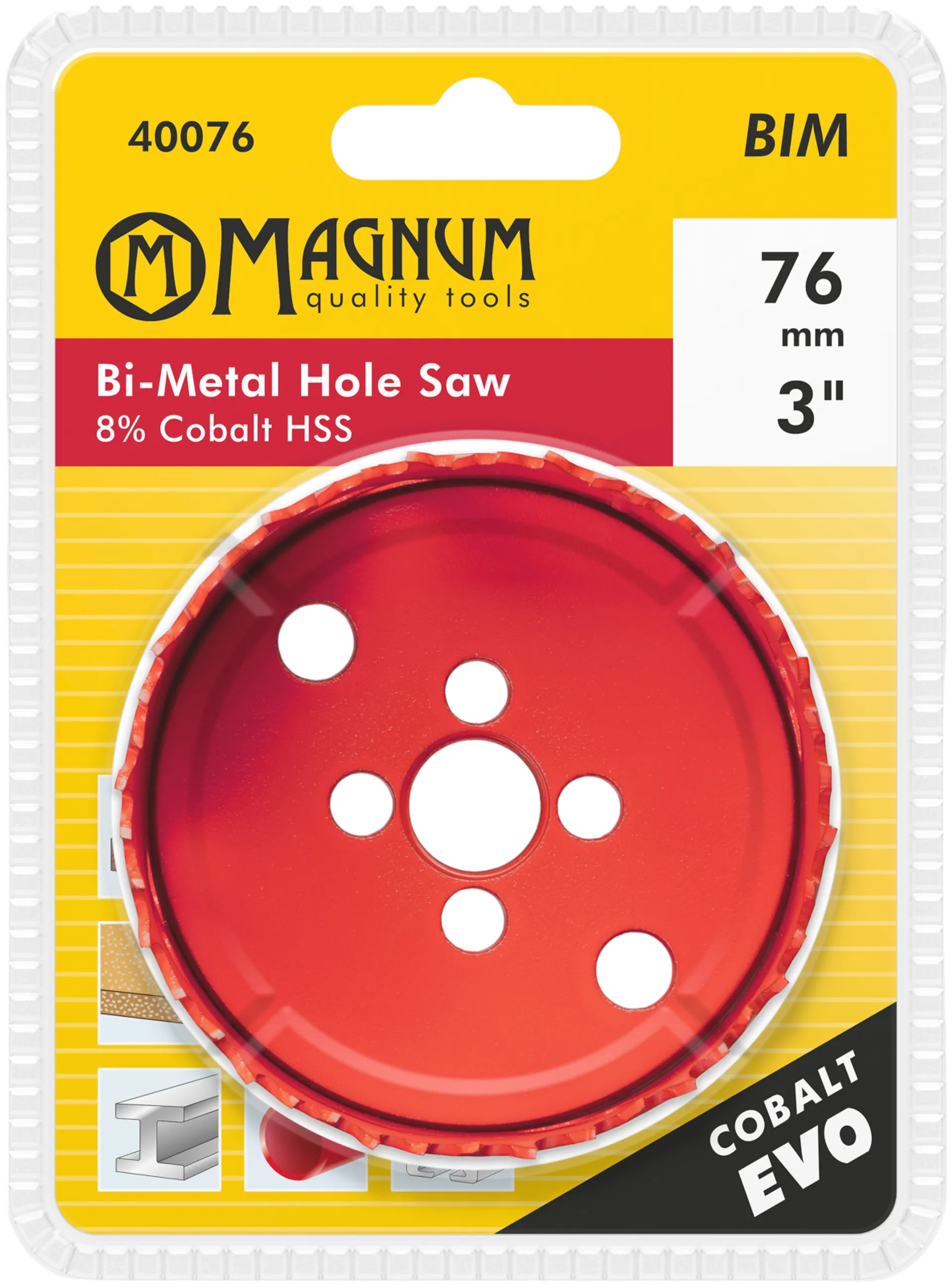 Magnum reikäsaha Bi-Metal CobaltEVO 92mm - 2