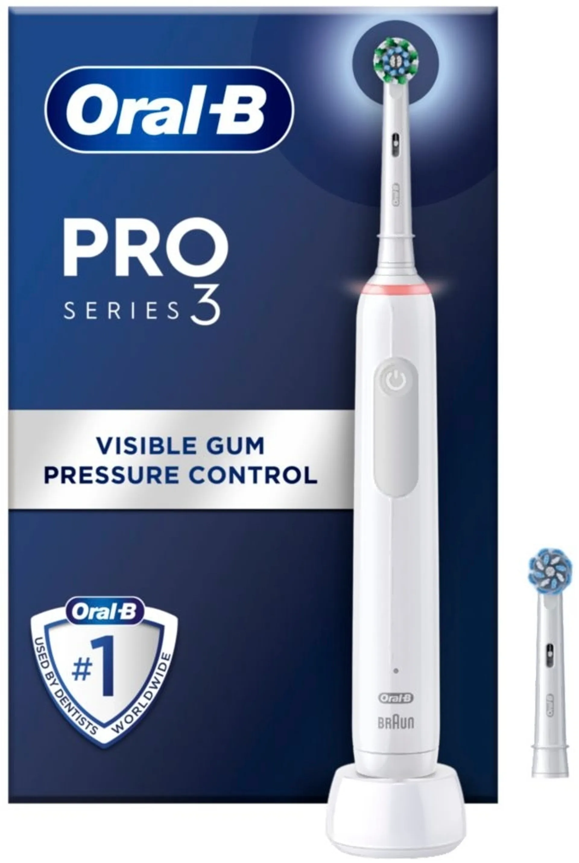 Oral-B Pro Series 3 Valkoinen sähköhammasharja Braun-tekniikalla - 1